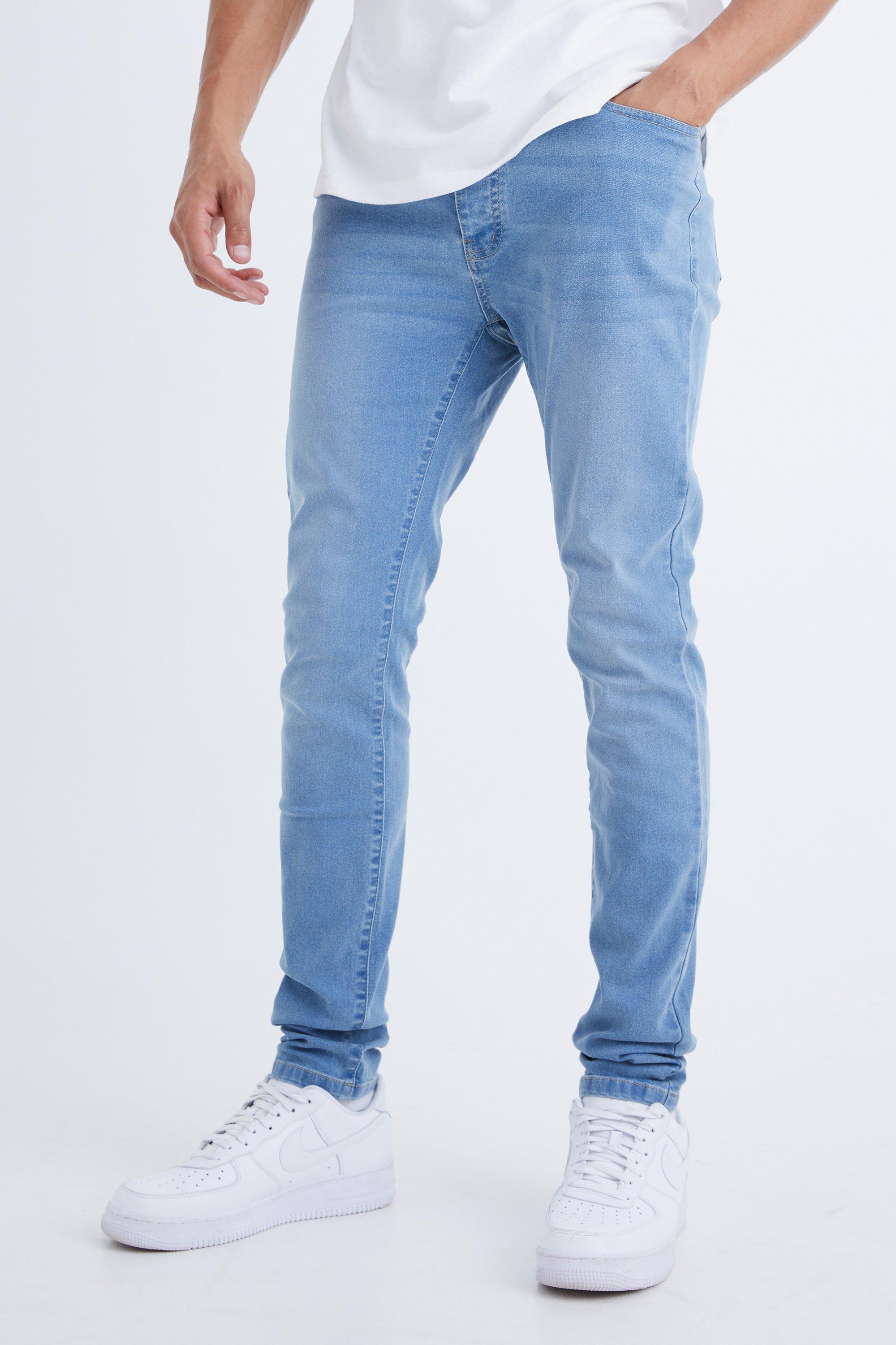 Image of Jeans Tall Skinny Fit in Stretch, Azzurro