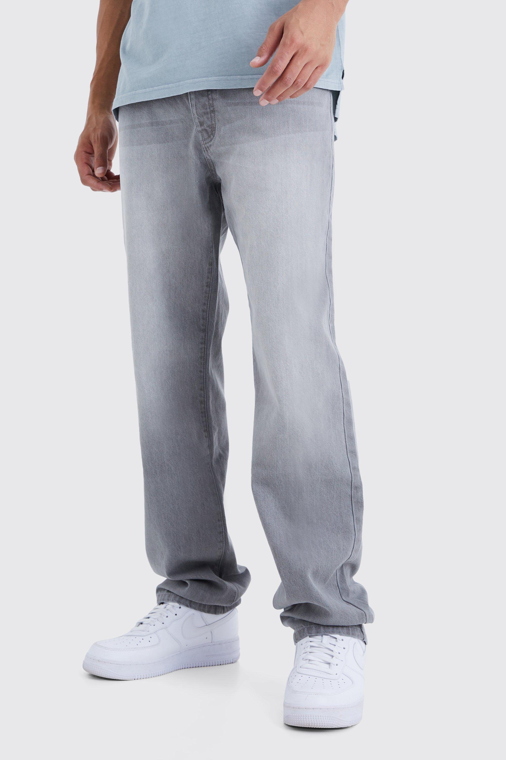 Image of Jeans Tall rilassati in denim rigido, Grigio