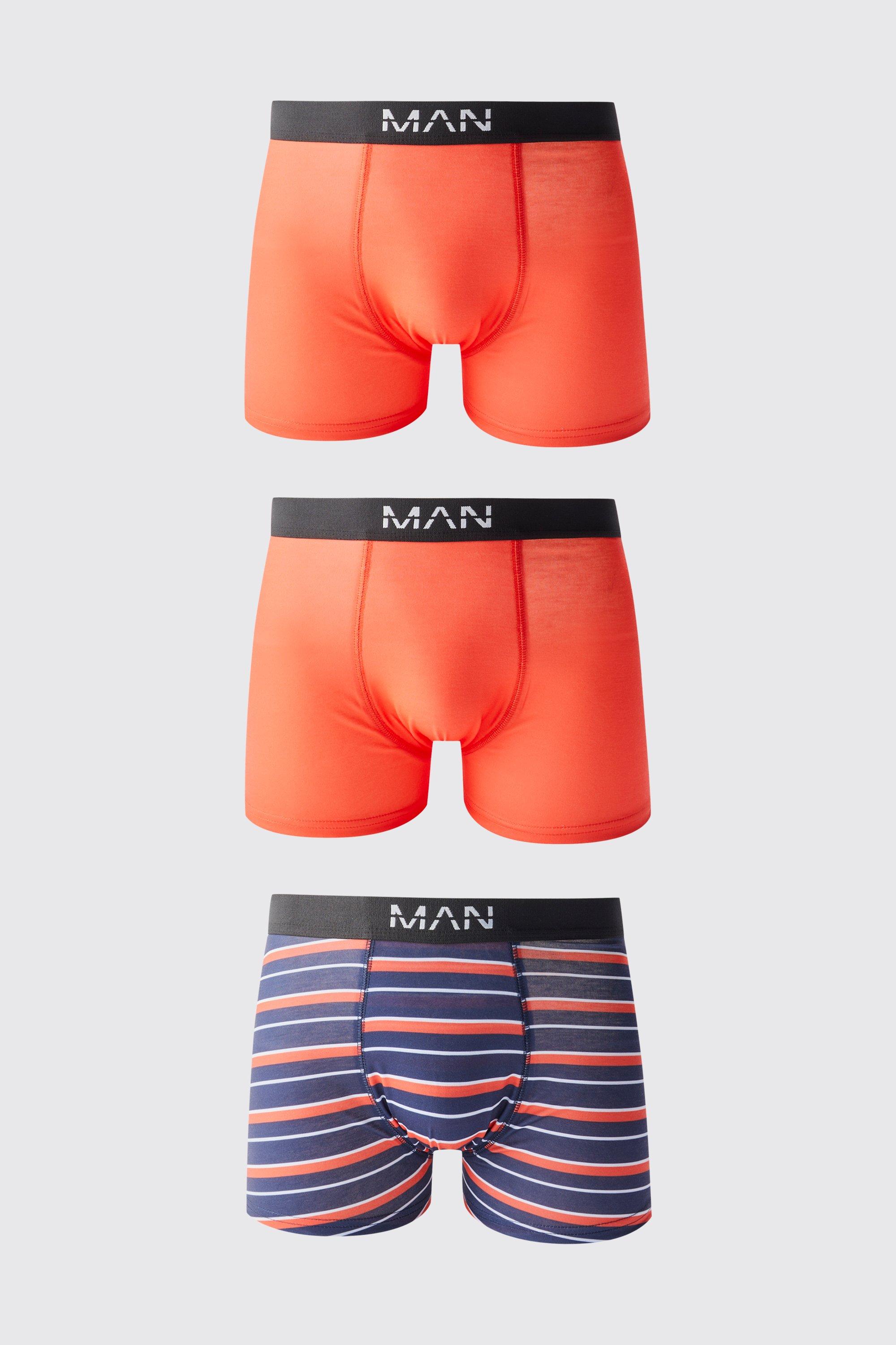 Mens Multi 3 Pack Stripe Boxers, Multi