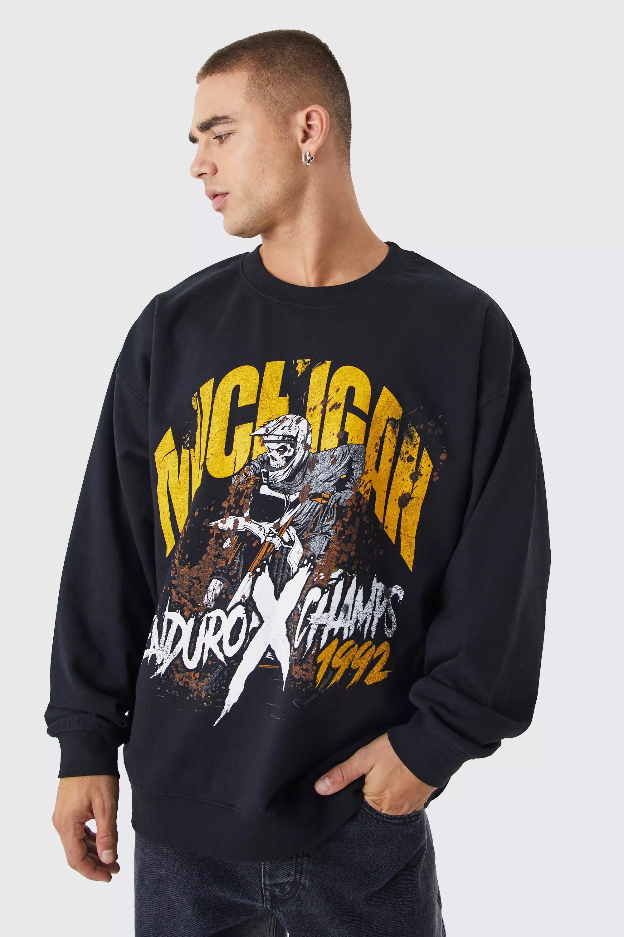 Black Vintage Tiger Sweatshirt by AMIRI on Sale