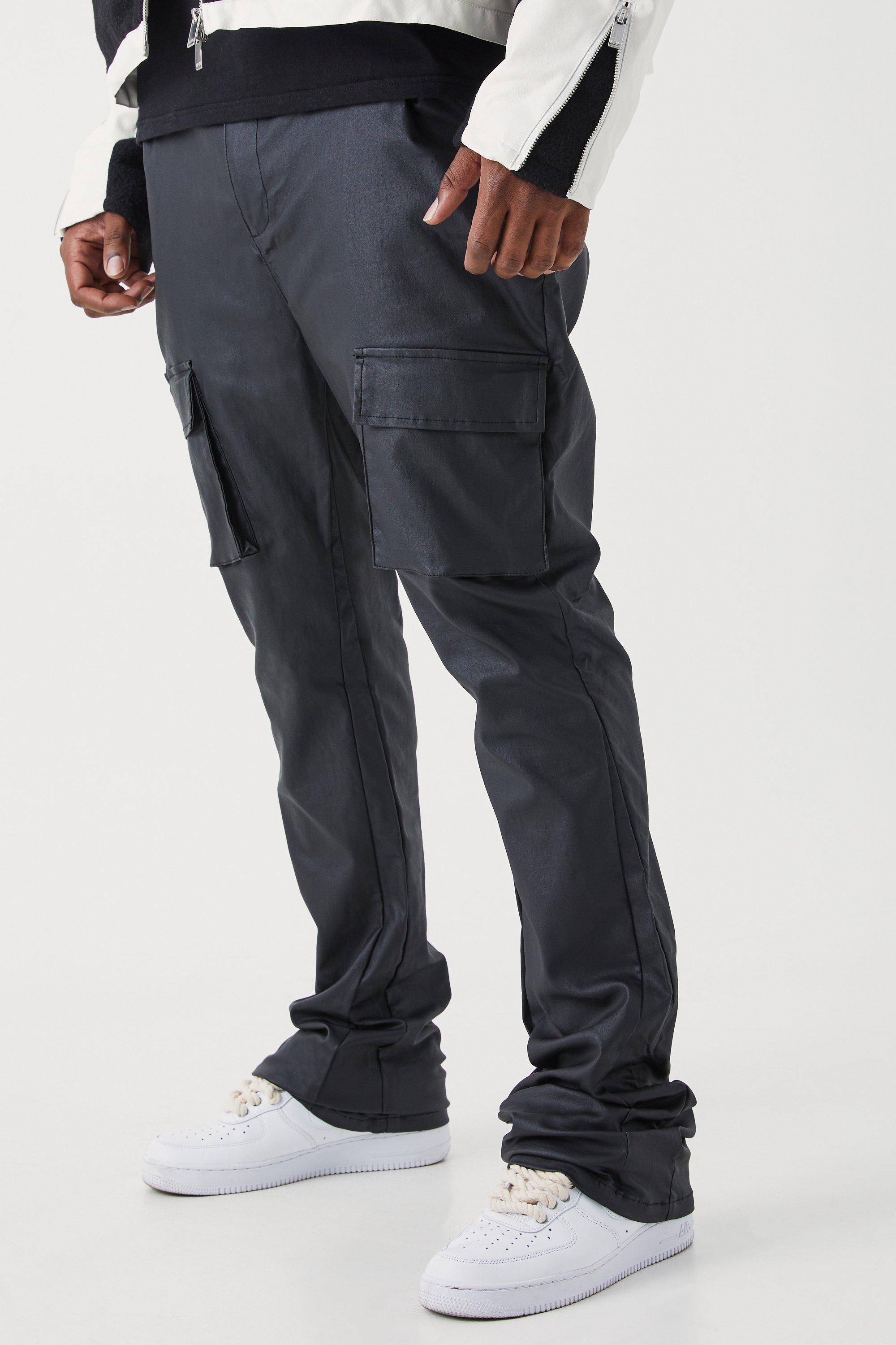 grande taille - pantalon cargo skinny homme - noir - 42, noir