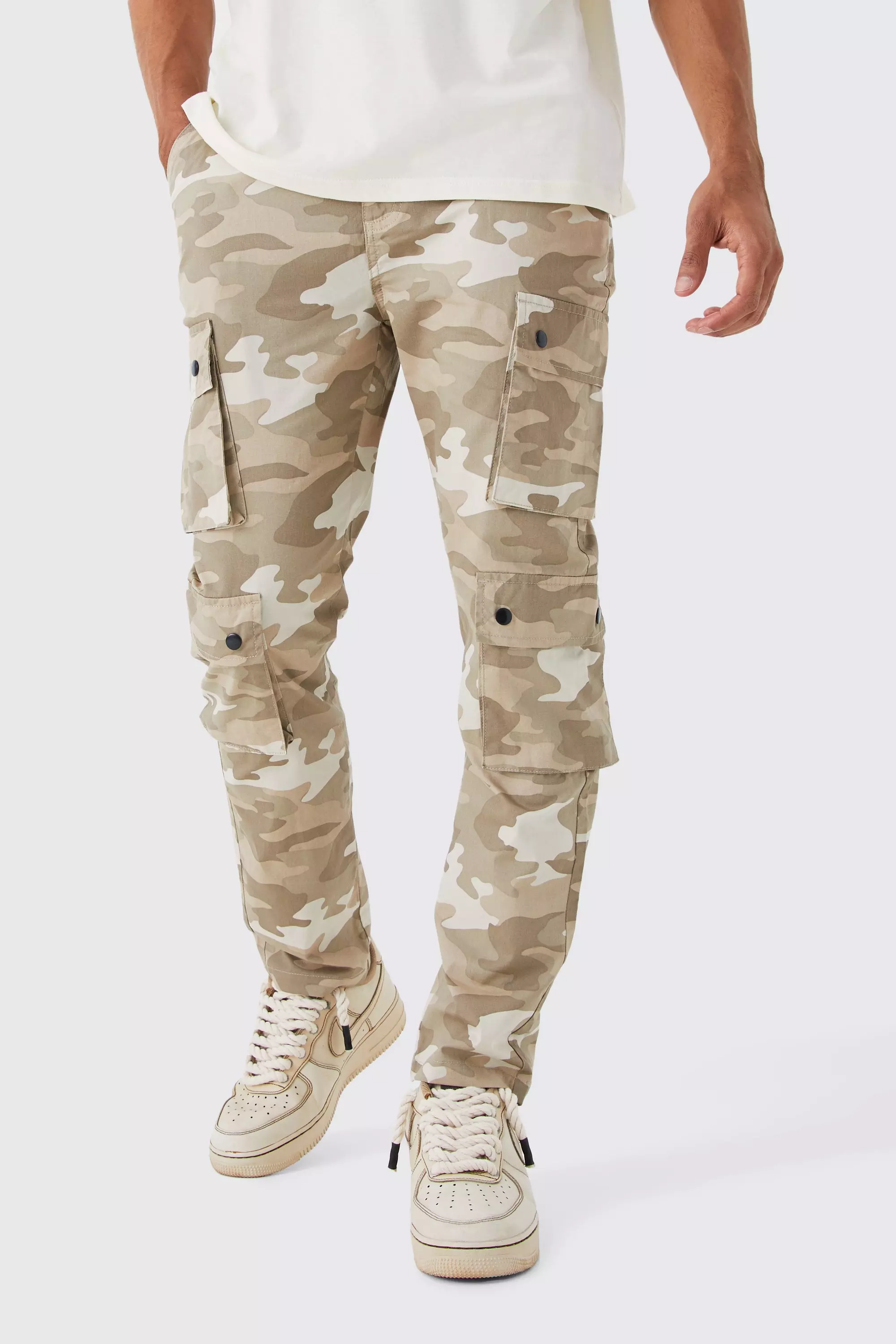 Slim straight camo pants sale