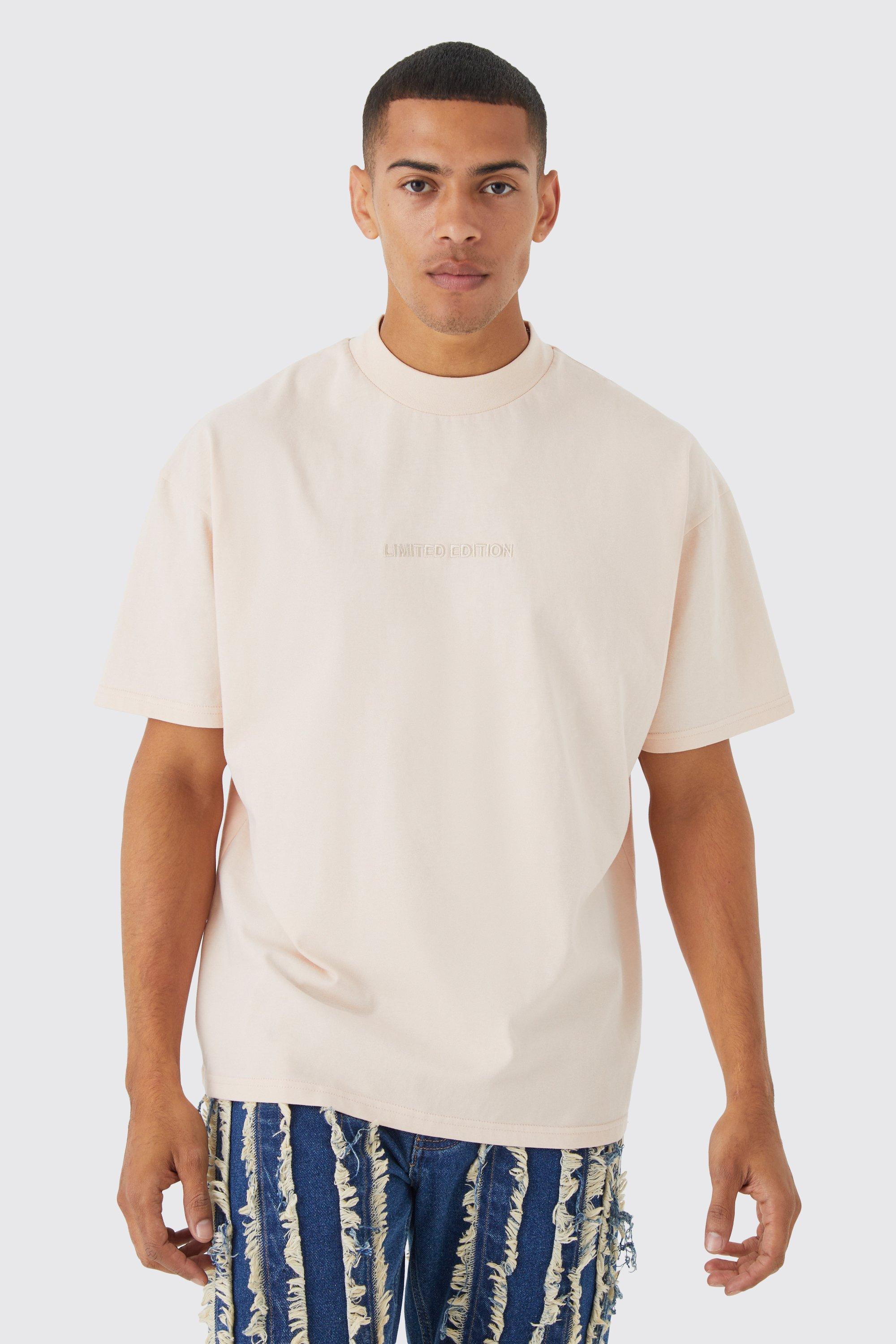 Image of T-shirt oversize pesante con girocollo esteso, Azzurro