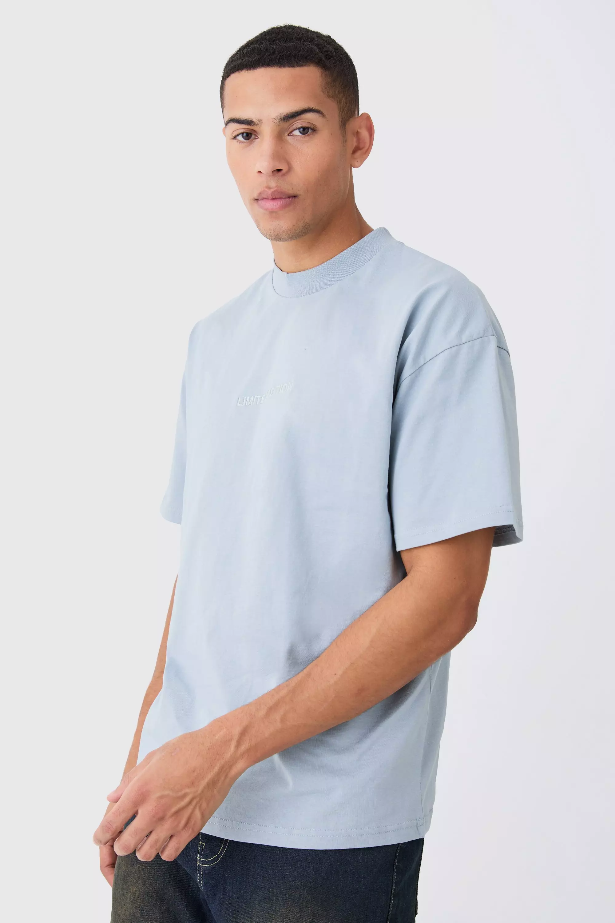 Oversized Extended Neck T-shirt | boohooMAN USA
