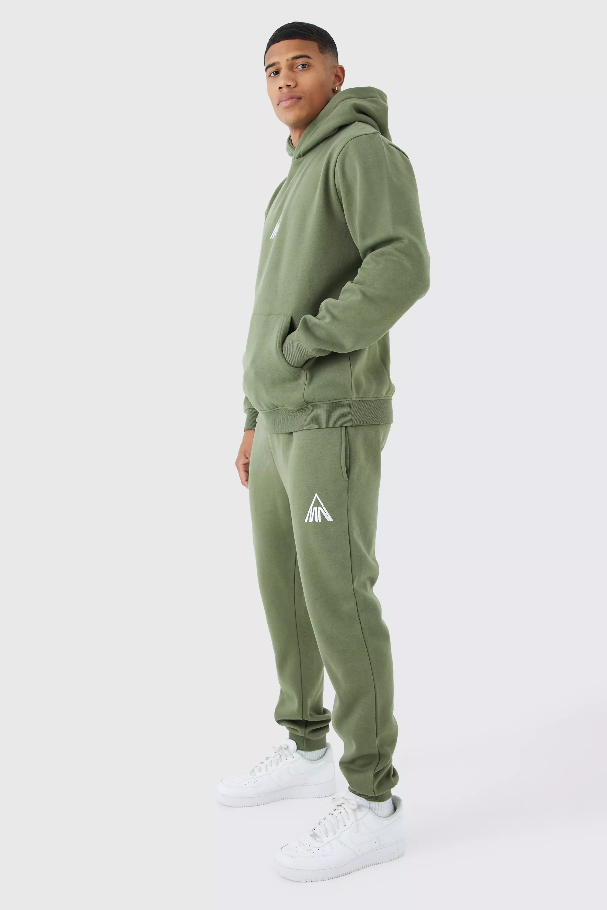 Plus Baggy Fit Homme Graphic Hooded Tracksuit