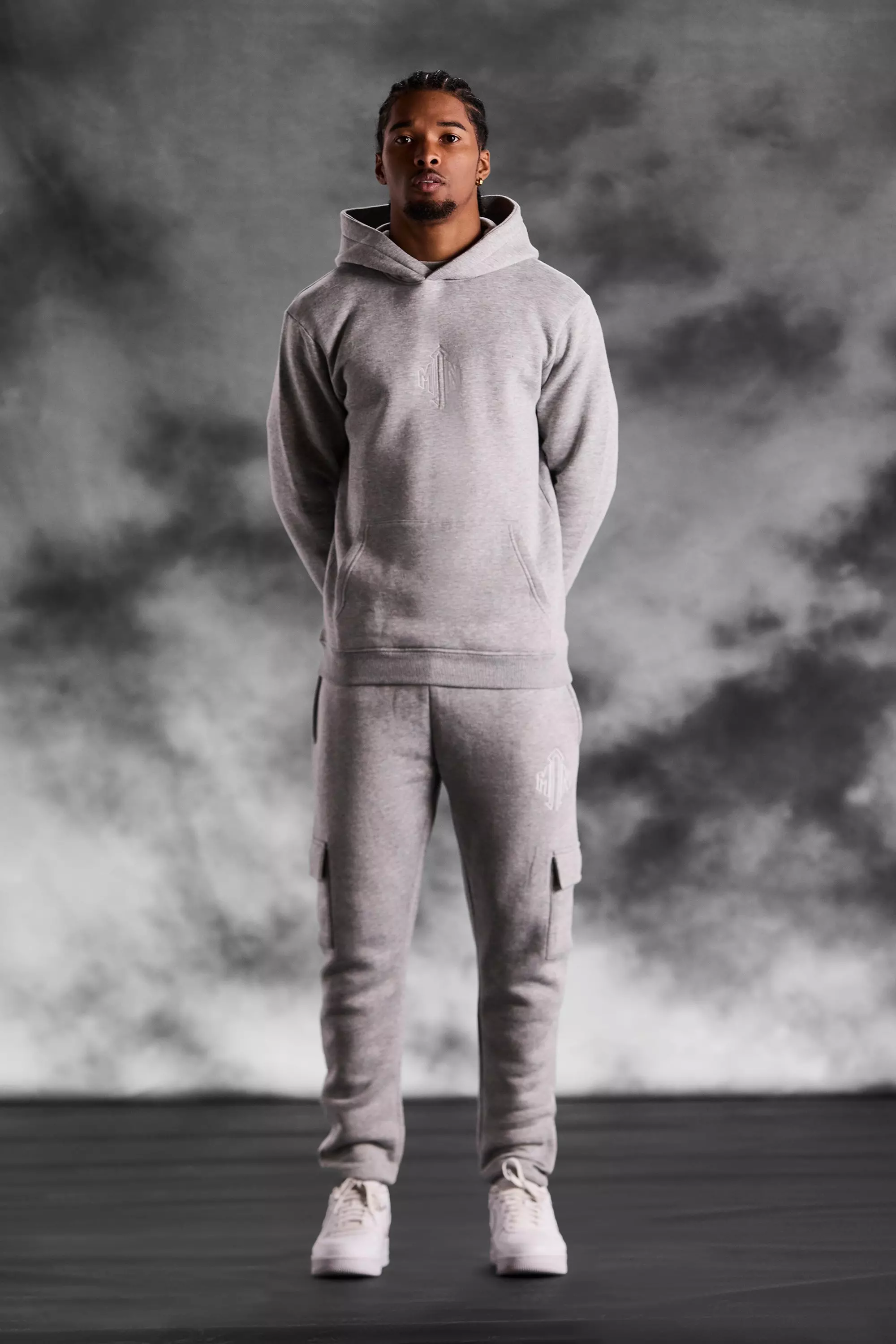 Slim Fit Cargo Hooded Tracksuit