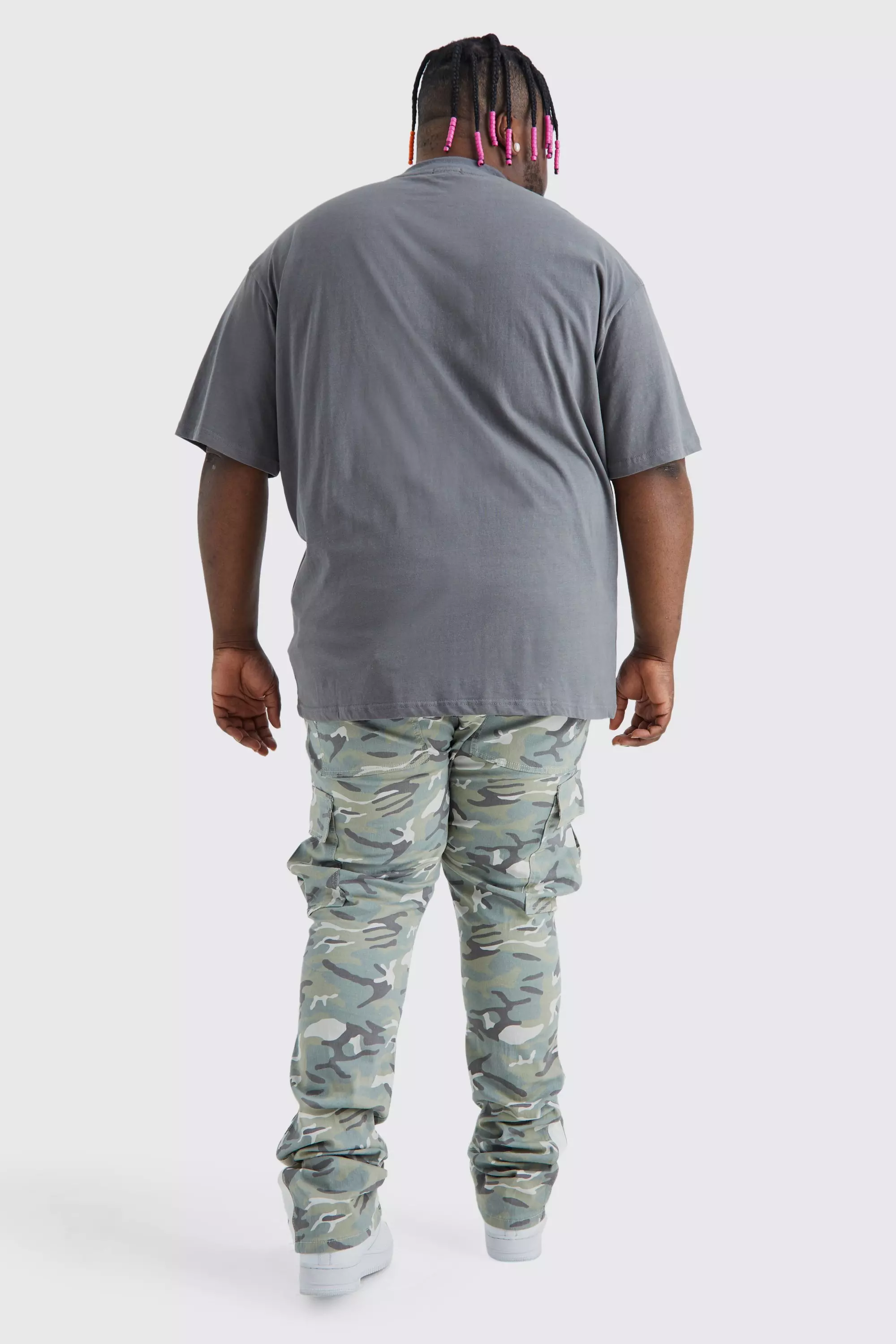 Mens skinny hot sale camo trousers