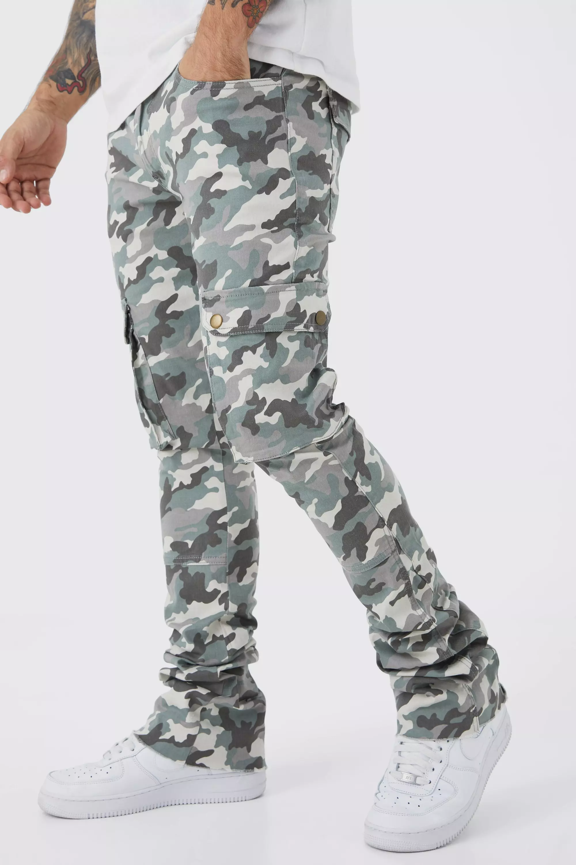 Camoflage Cargo Pants for Men White Mens Sweat Pants Men Slim Golf