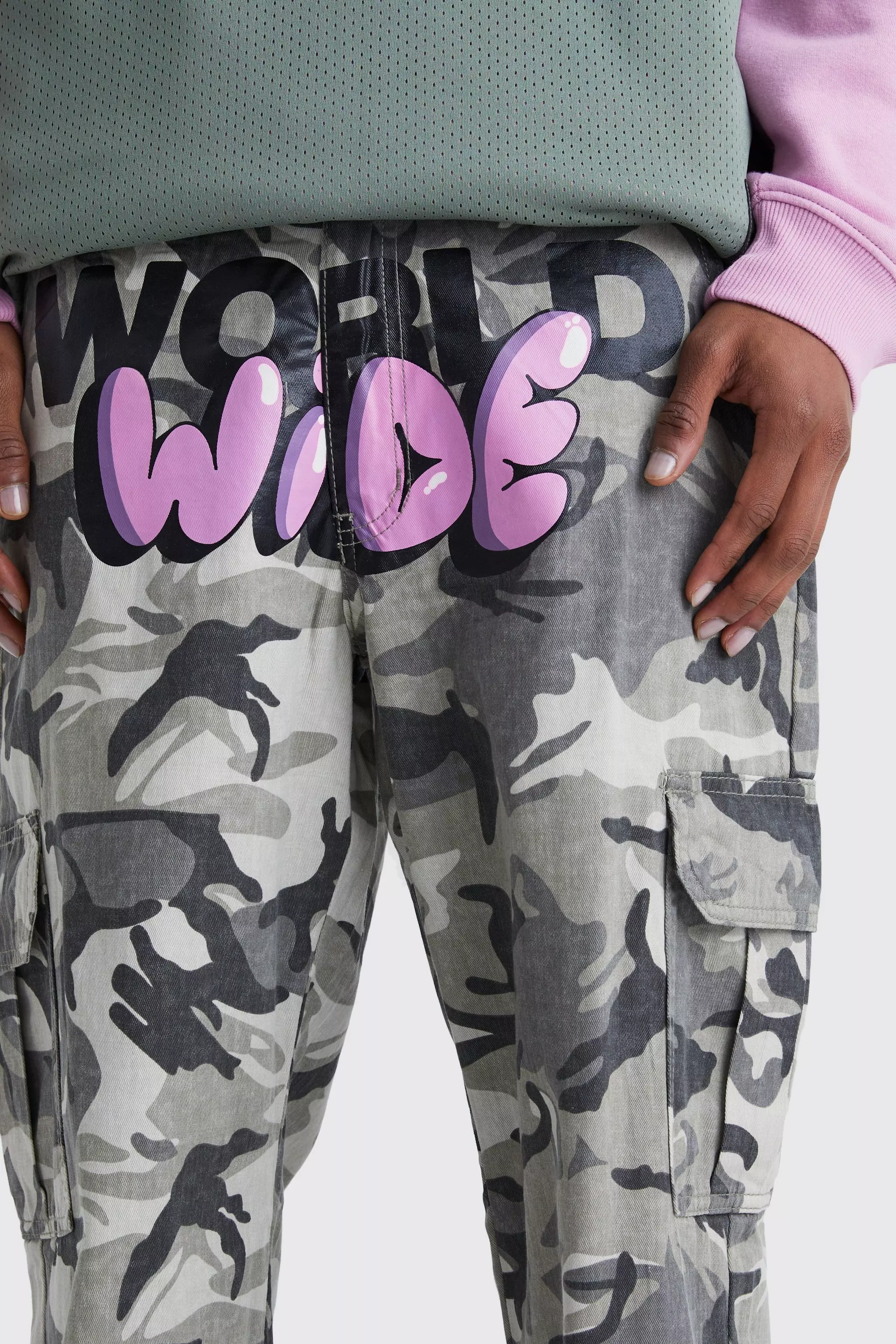 Pink Camo Cargo Trousers