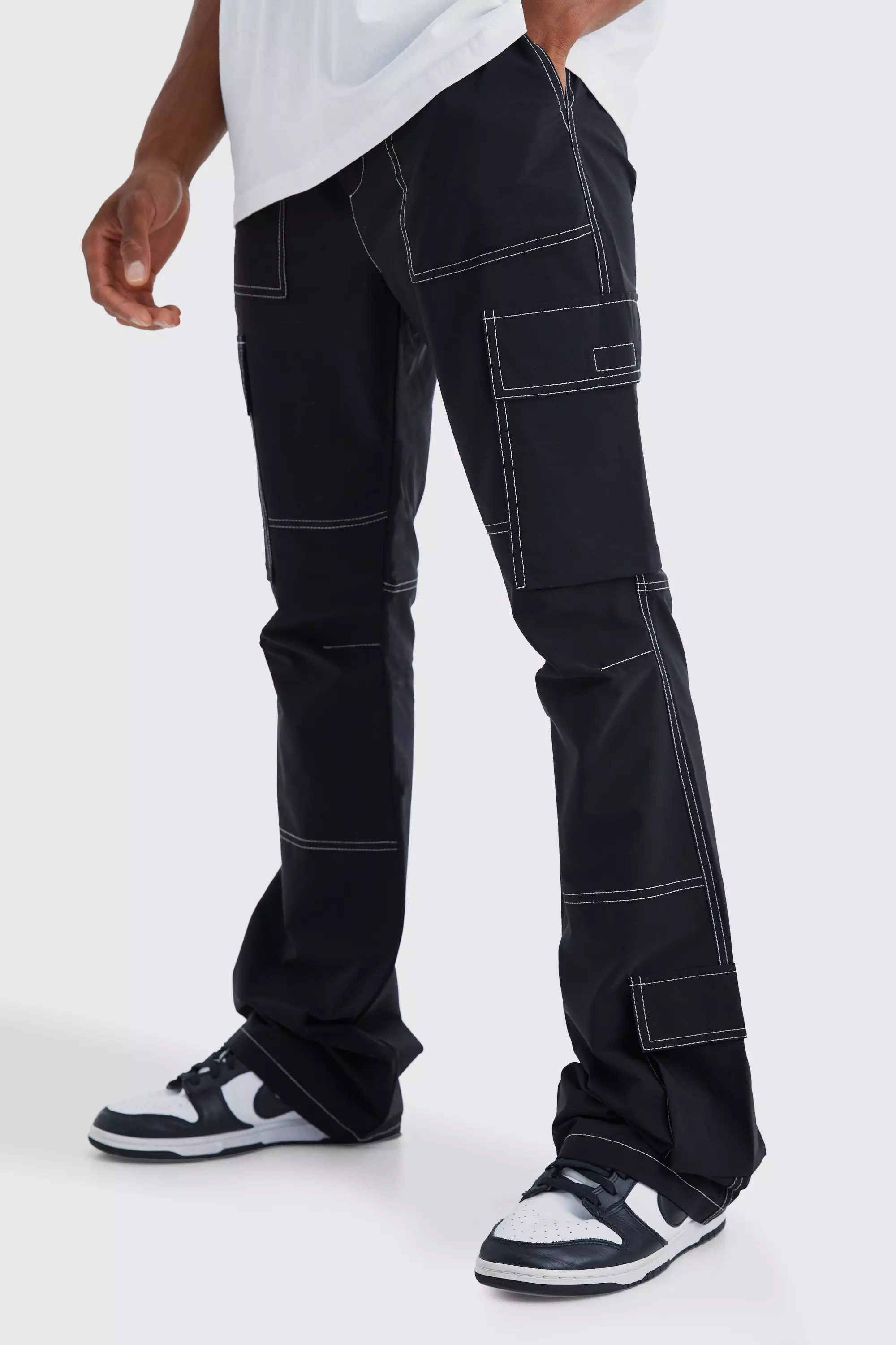 Black trousers with an elastic waist - Black