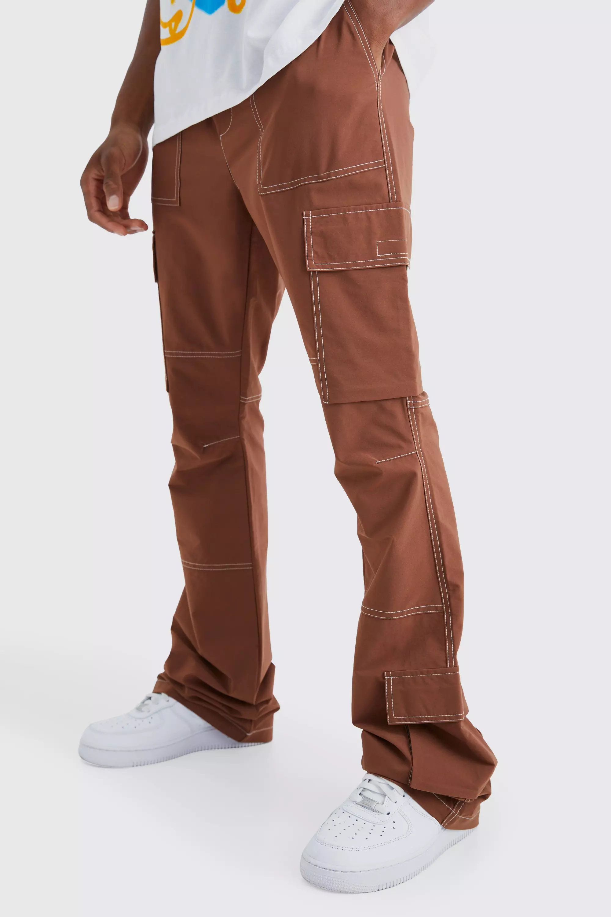 Contrast stitch best sale trousers mens