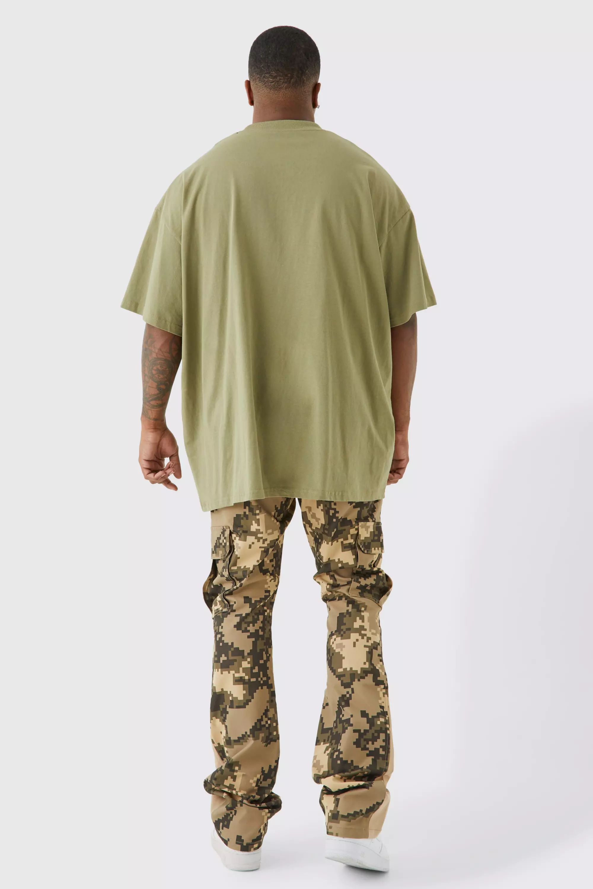 Men's Camouflage Cargo Pant - Khaki - 28 / trousers