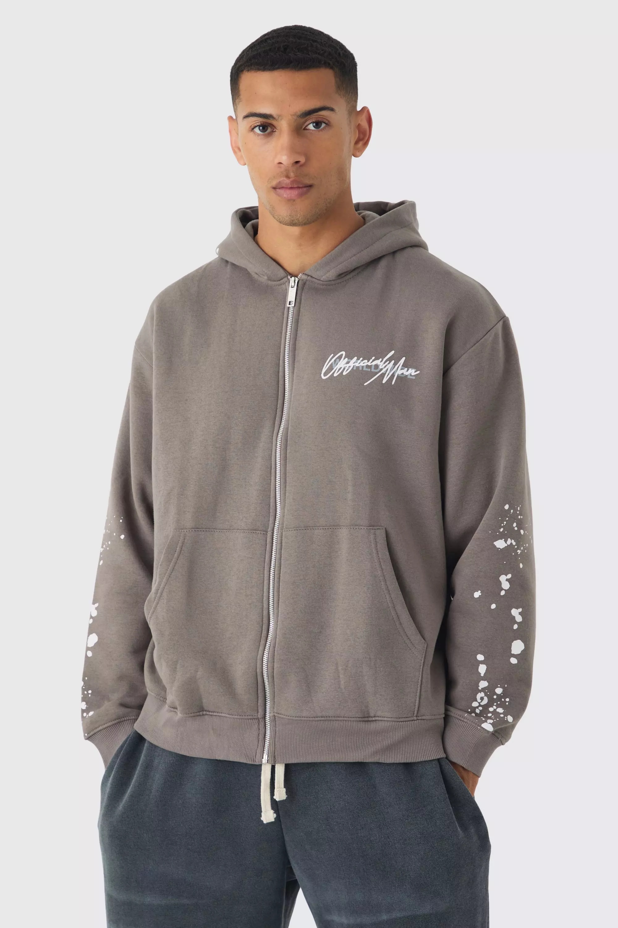 Oversized discount graffiti hoodie