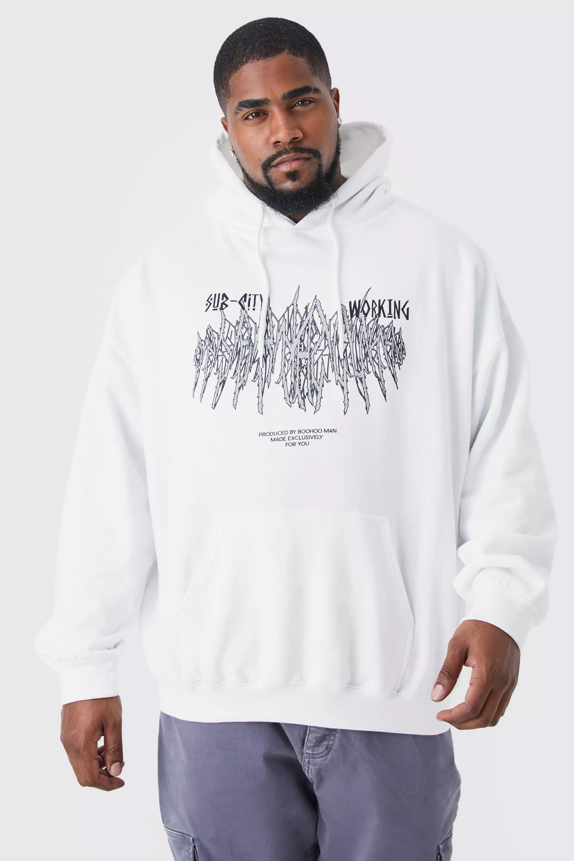 White store boohooman hoodie