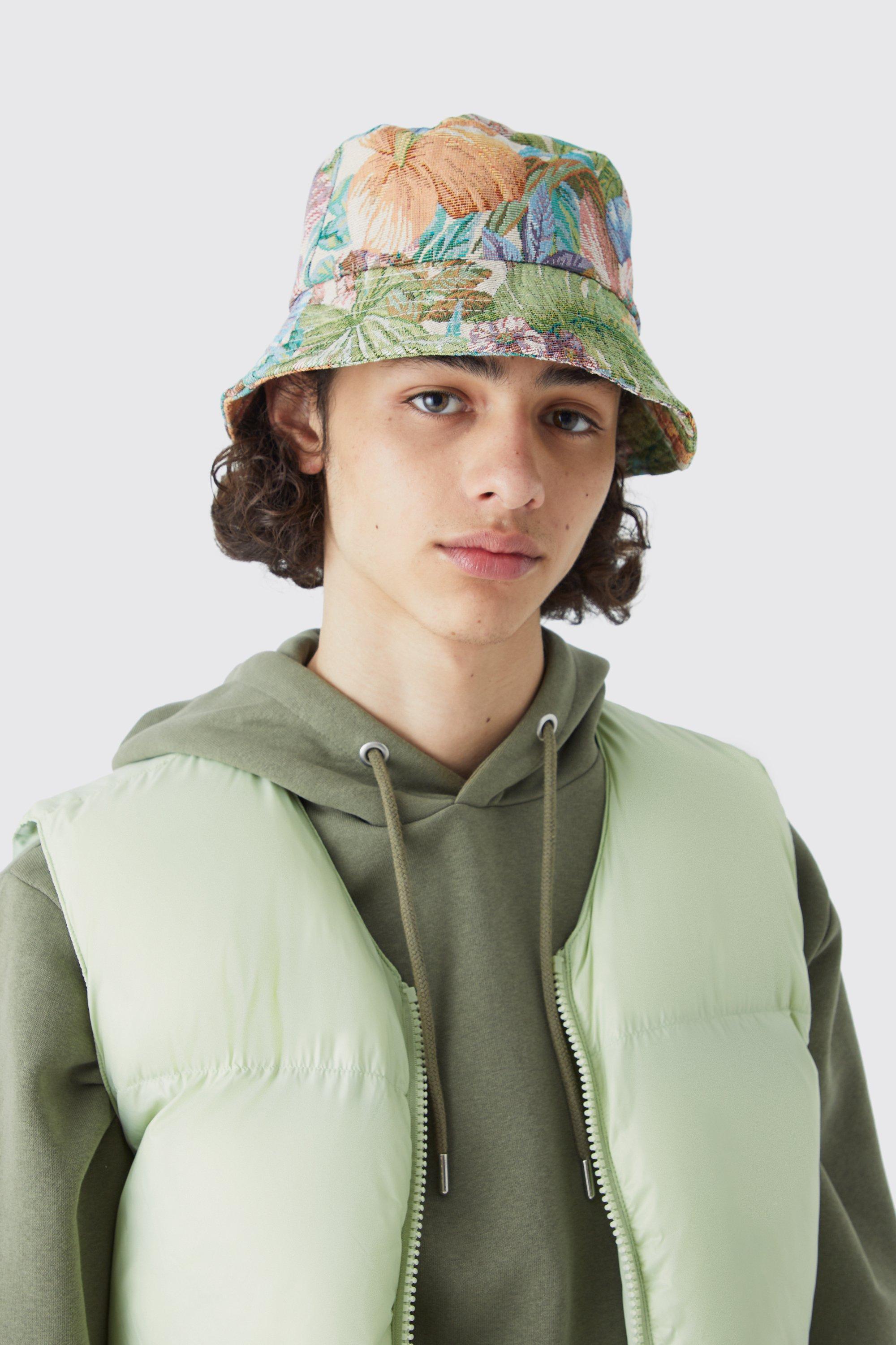 Mens Multi Tapestry Bucket Hat, Multi