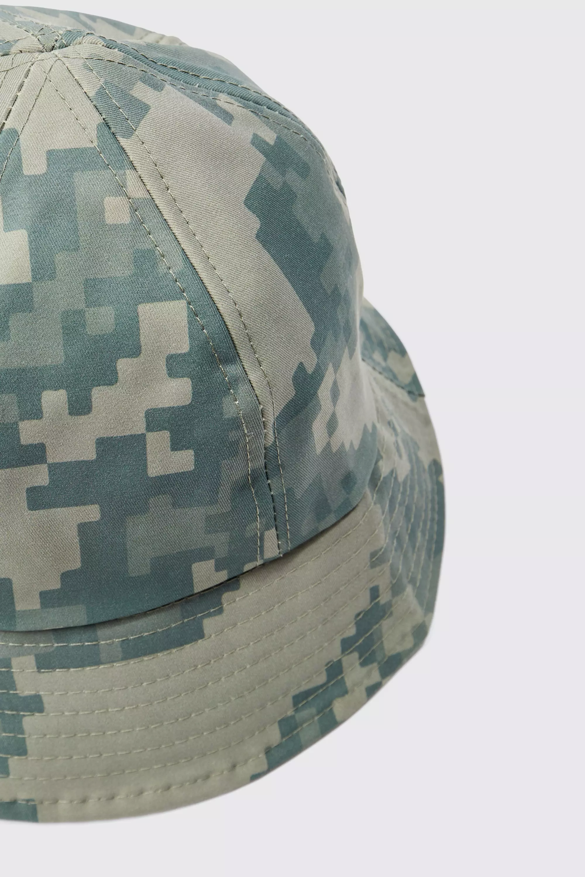 Pixelated Camo Bucket Hat | boohooMAN UK