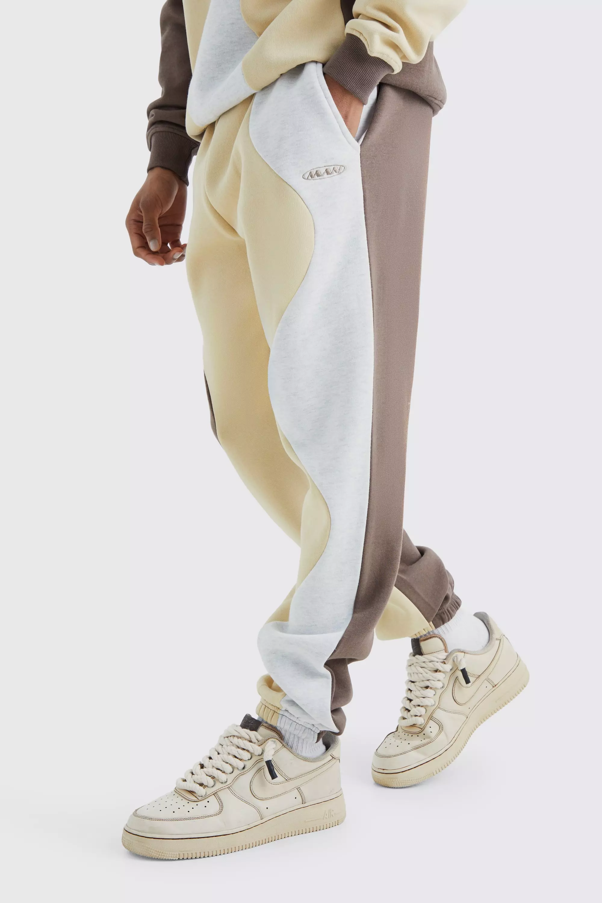 Nike swoosh colour block joggers sale