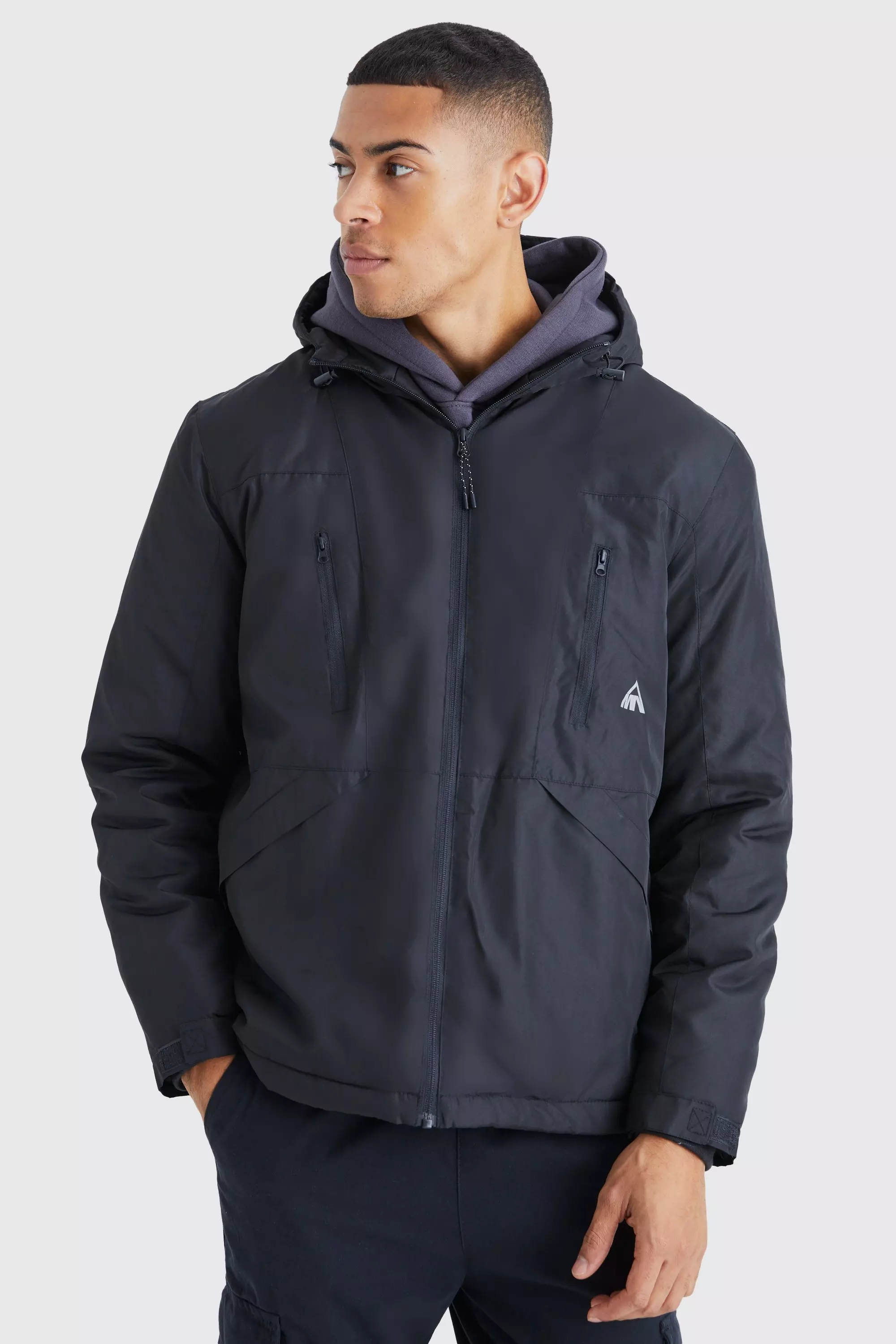 Hartington padded mid length coat with hood hot sale