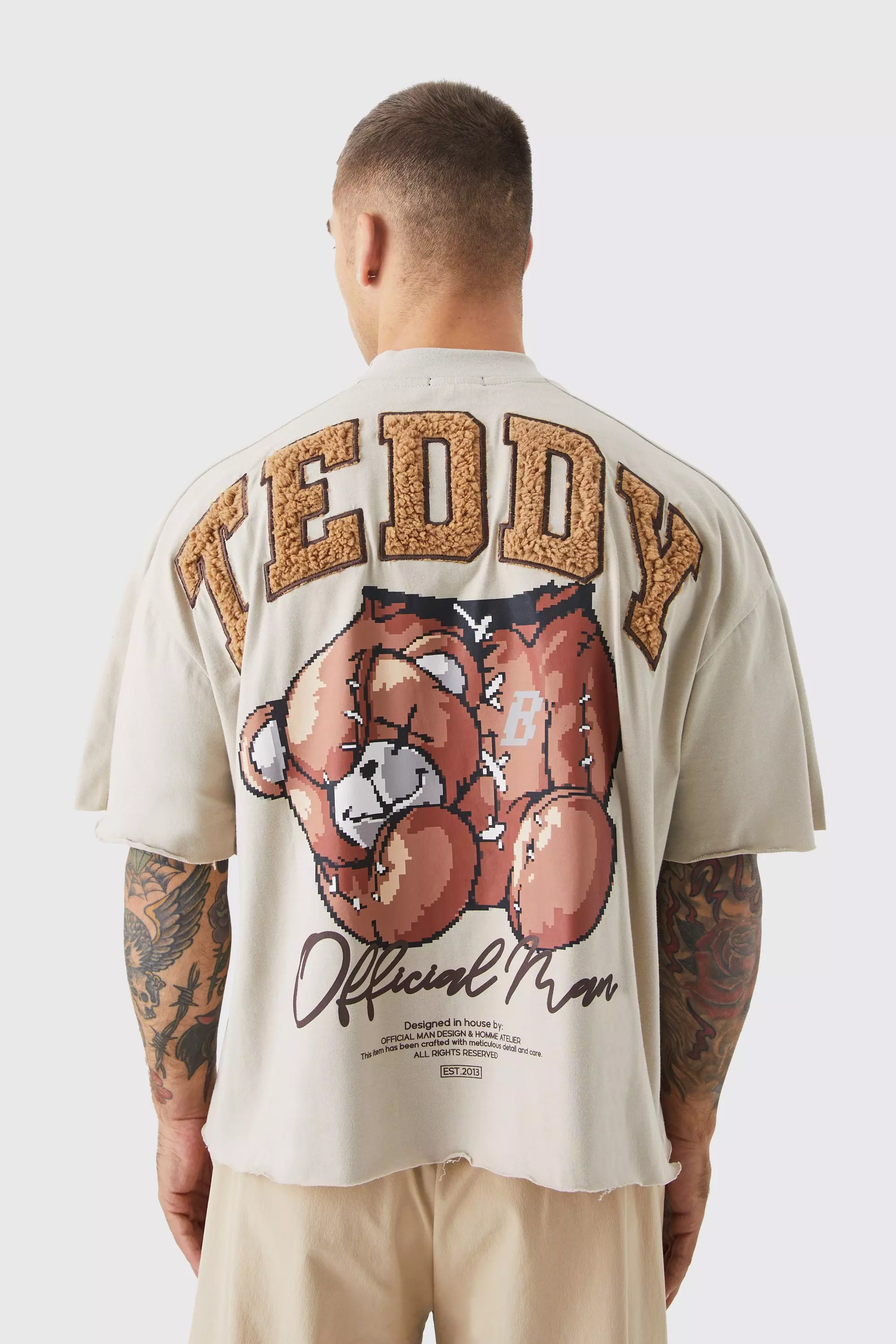 Oversized Boxy Heavyweight Borg Teddy Graphic T-shirt