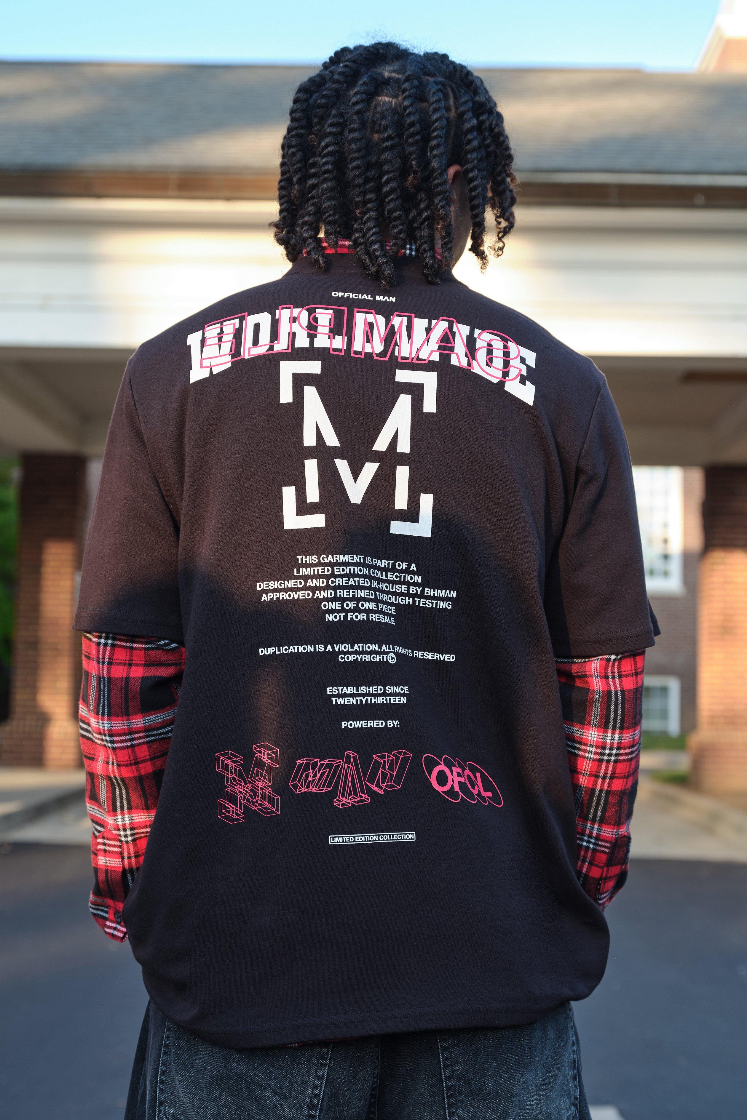 Mens Black Worldwide Slogan Back Graphic T-shirt, Black