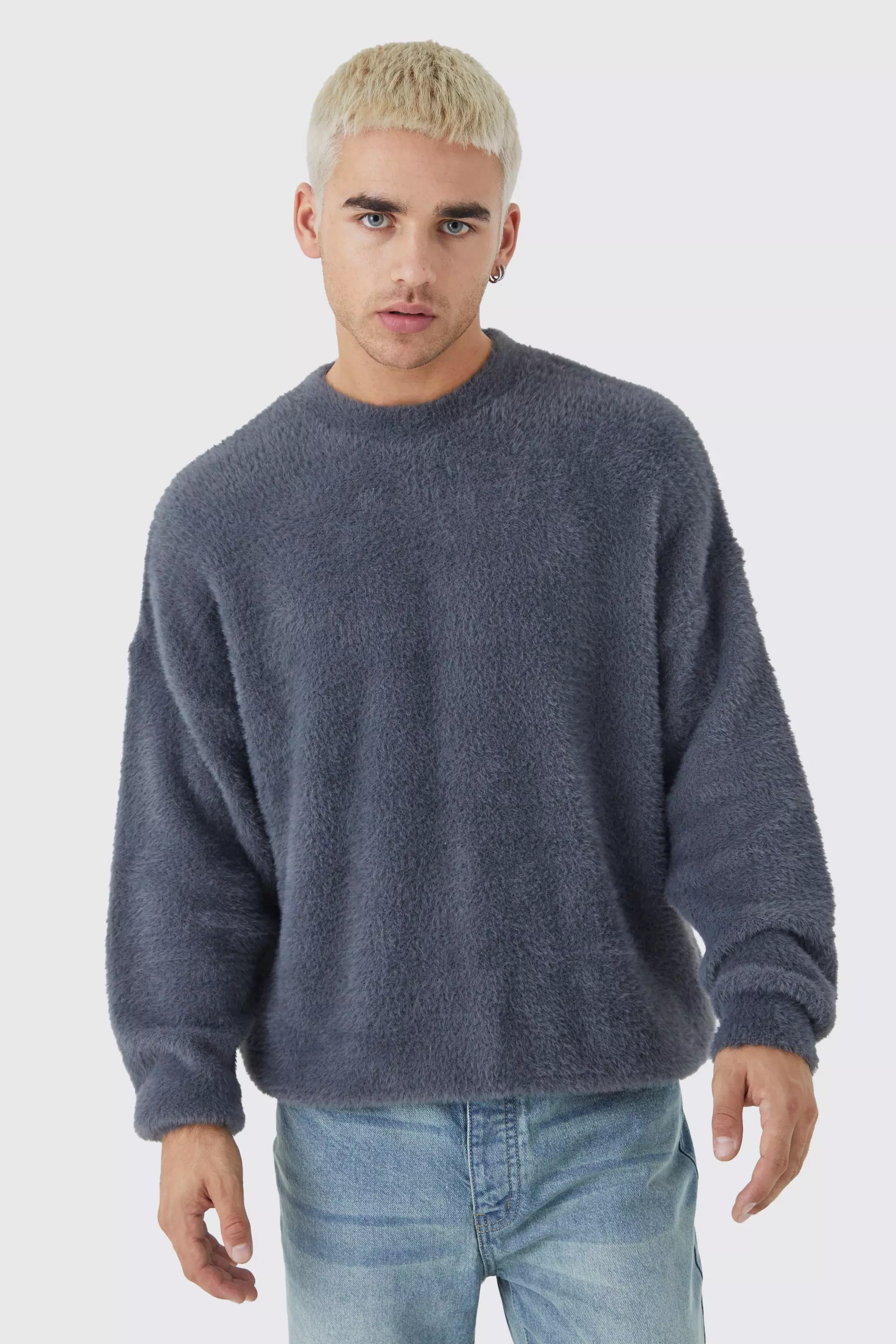 Long discount fluffy jumper