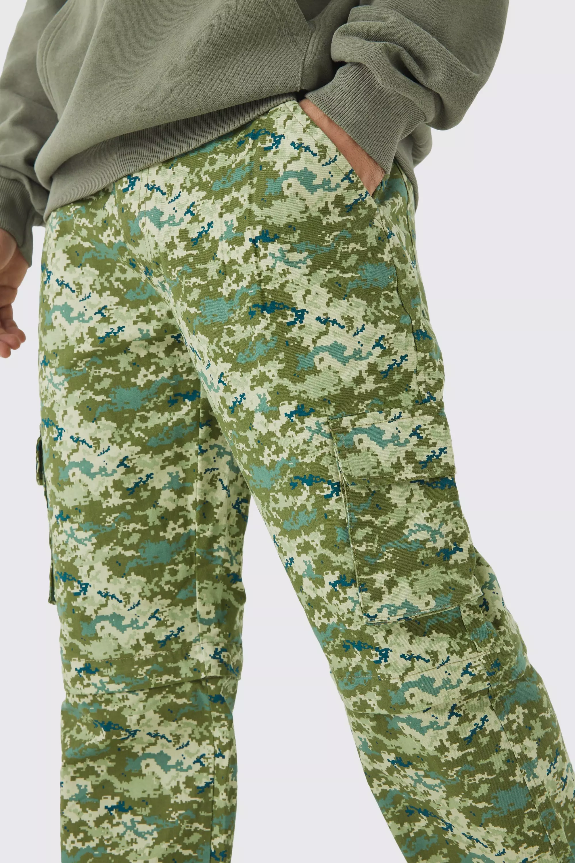 Zip off camo store pants