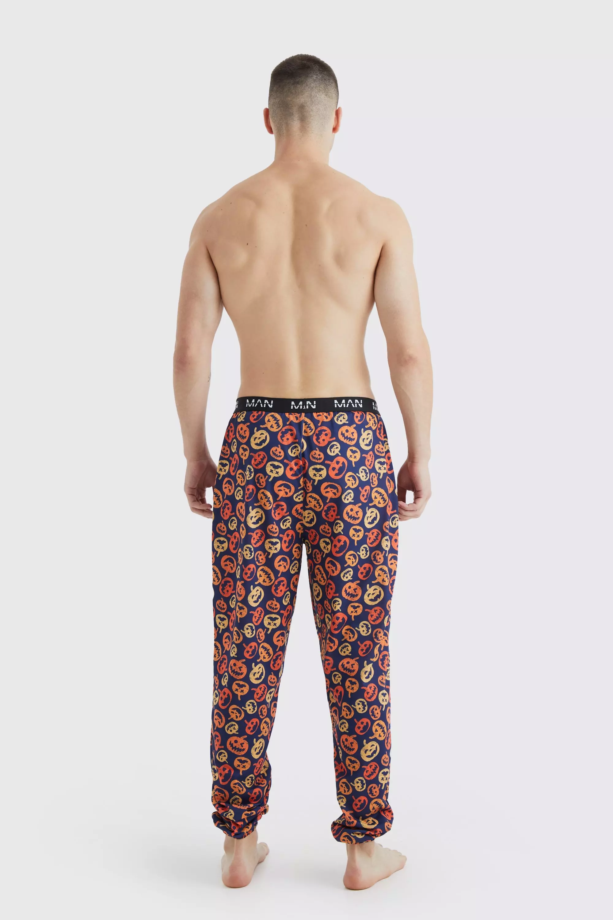 Tall Halloween Pumpkin Print Lounge Sweatpants