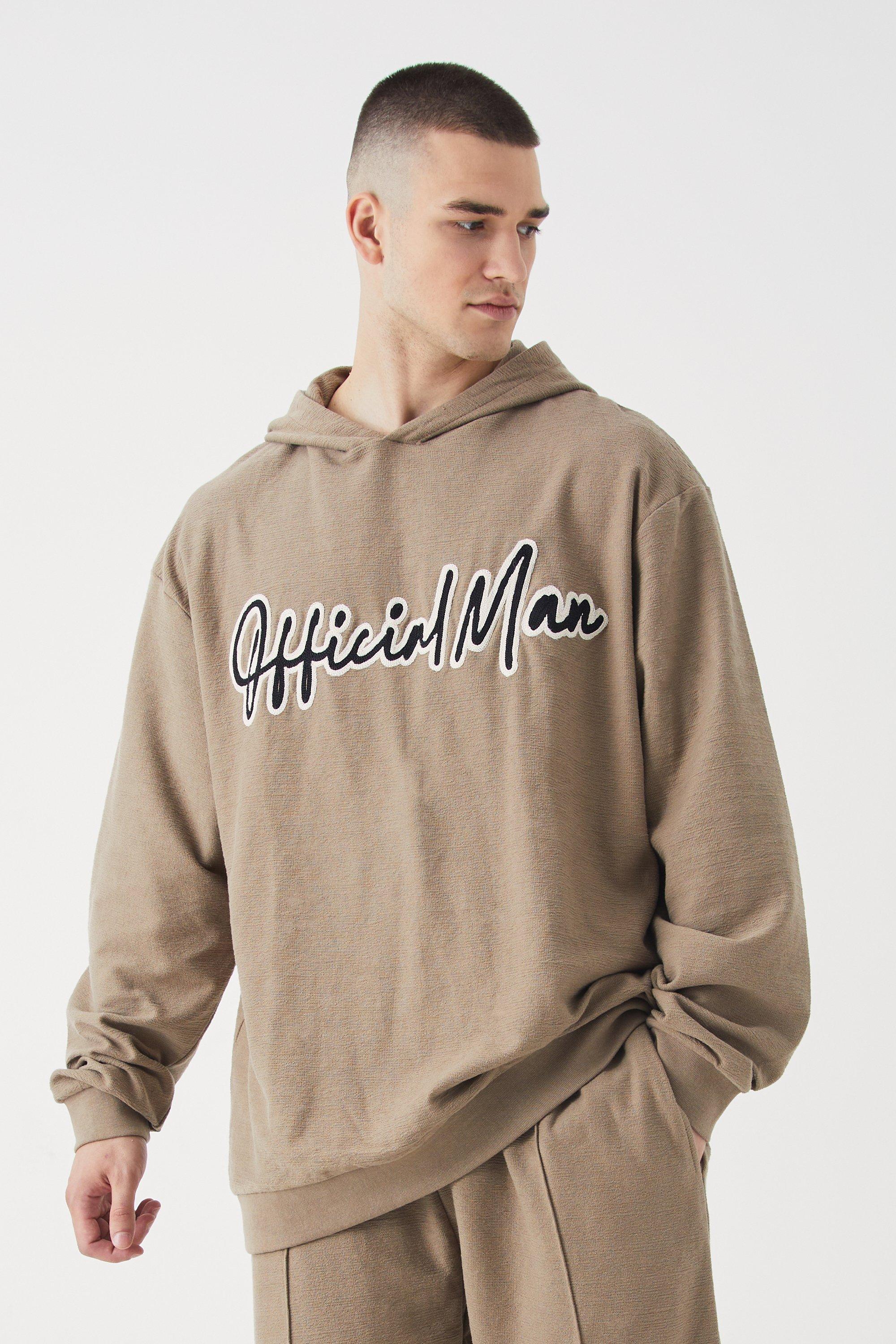 tall - sweat à capuche oversize homme - taupe - l, taupe