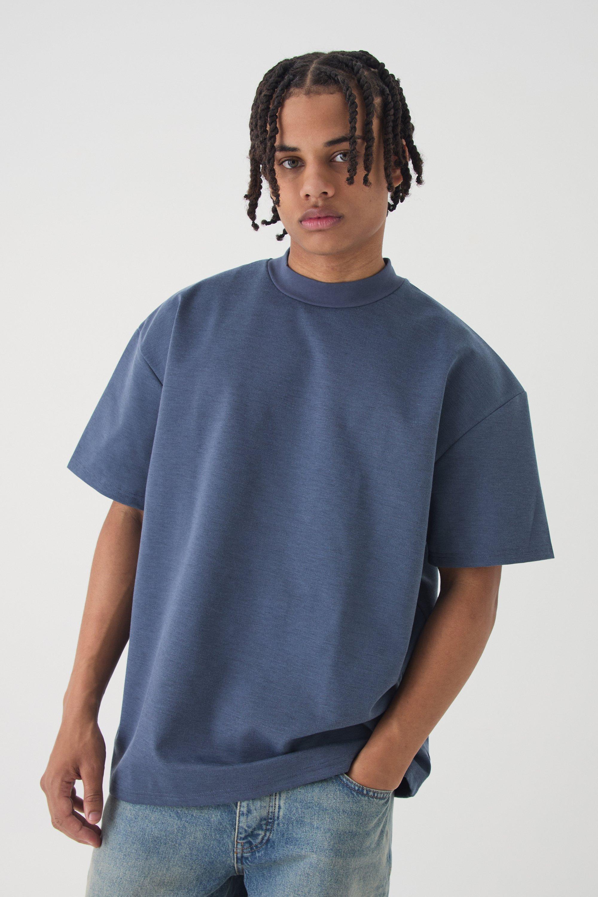 T-shirt oversize Super Heavy Premium, Azzurro