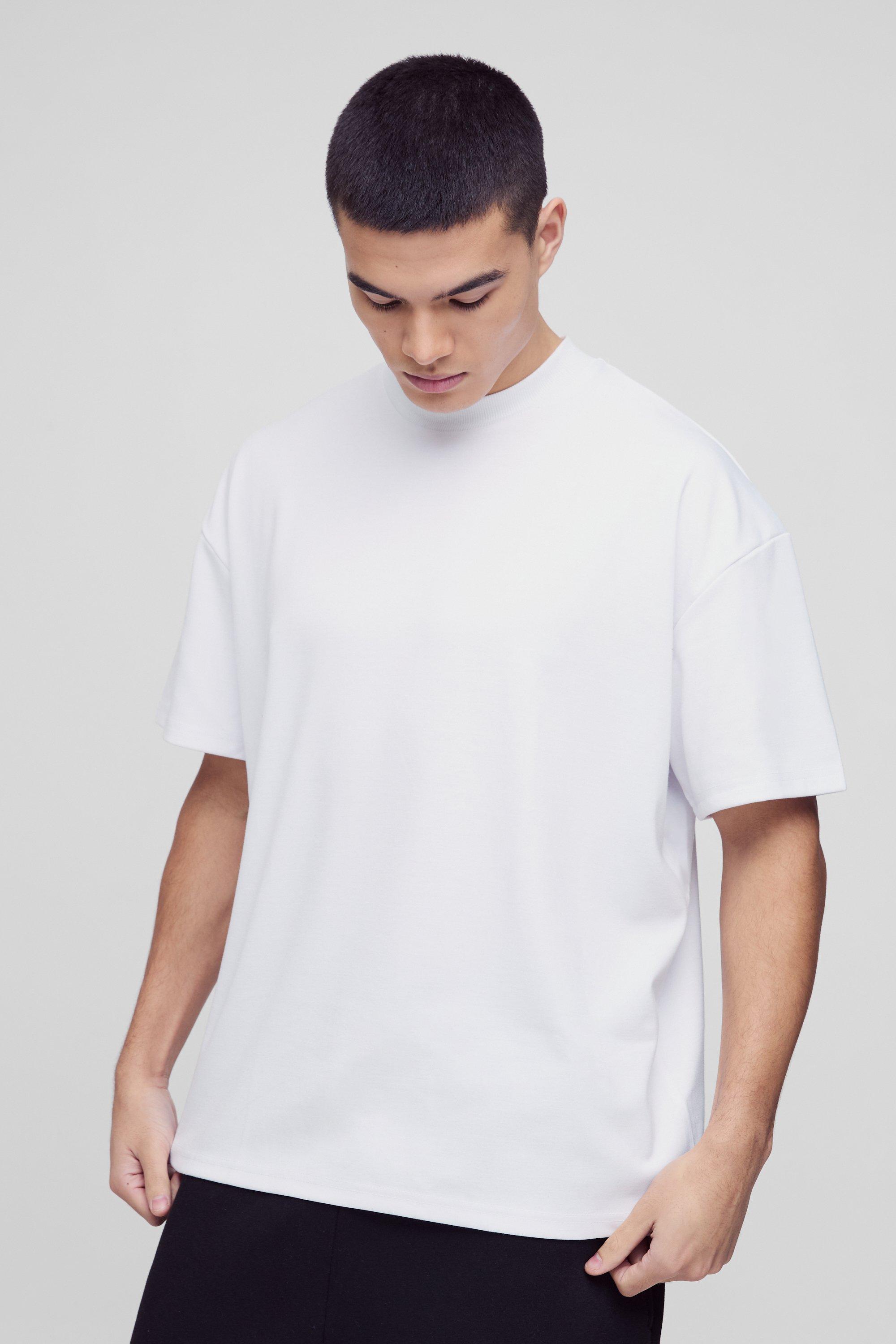 Mens White Oversized Premium Super Heavyweight T-shirt, White