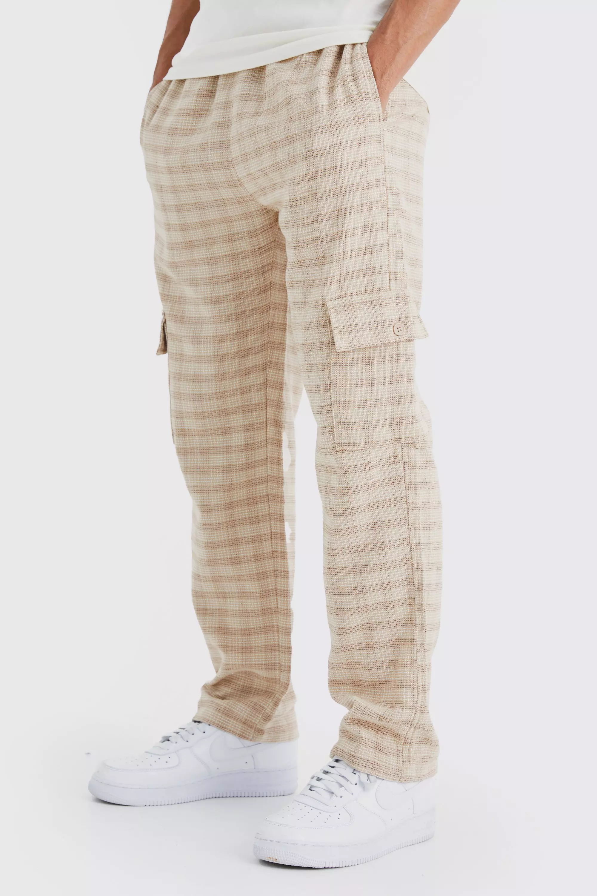 Plaid store cargo pants