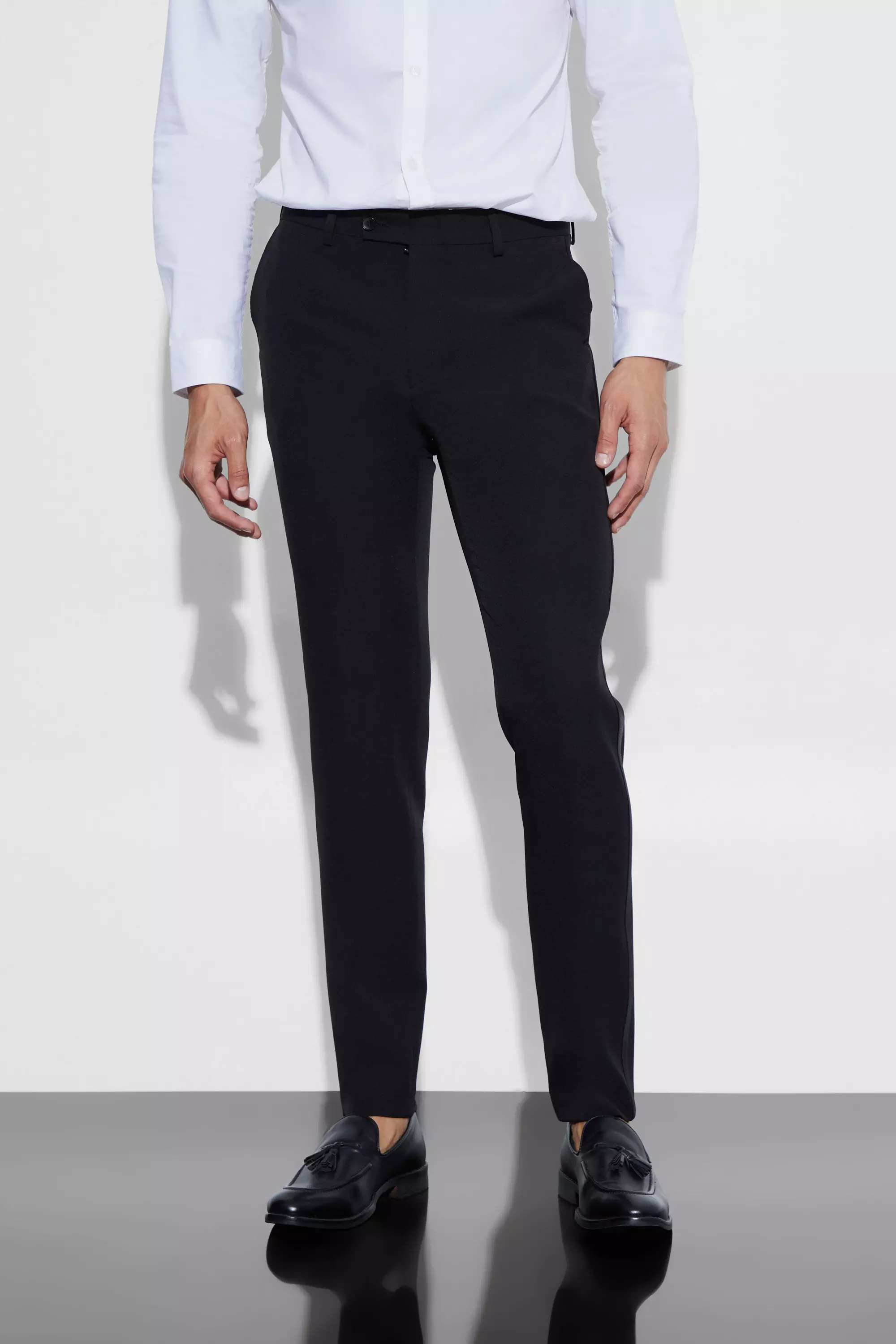 Black formal 2024 skinny trousers