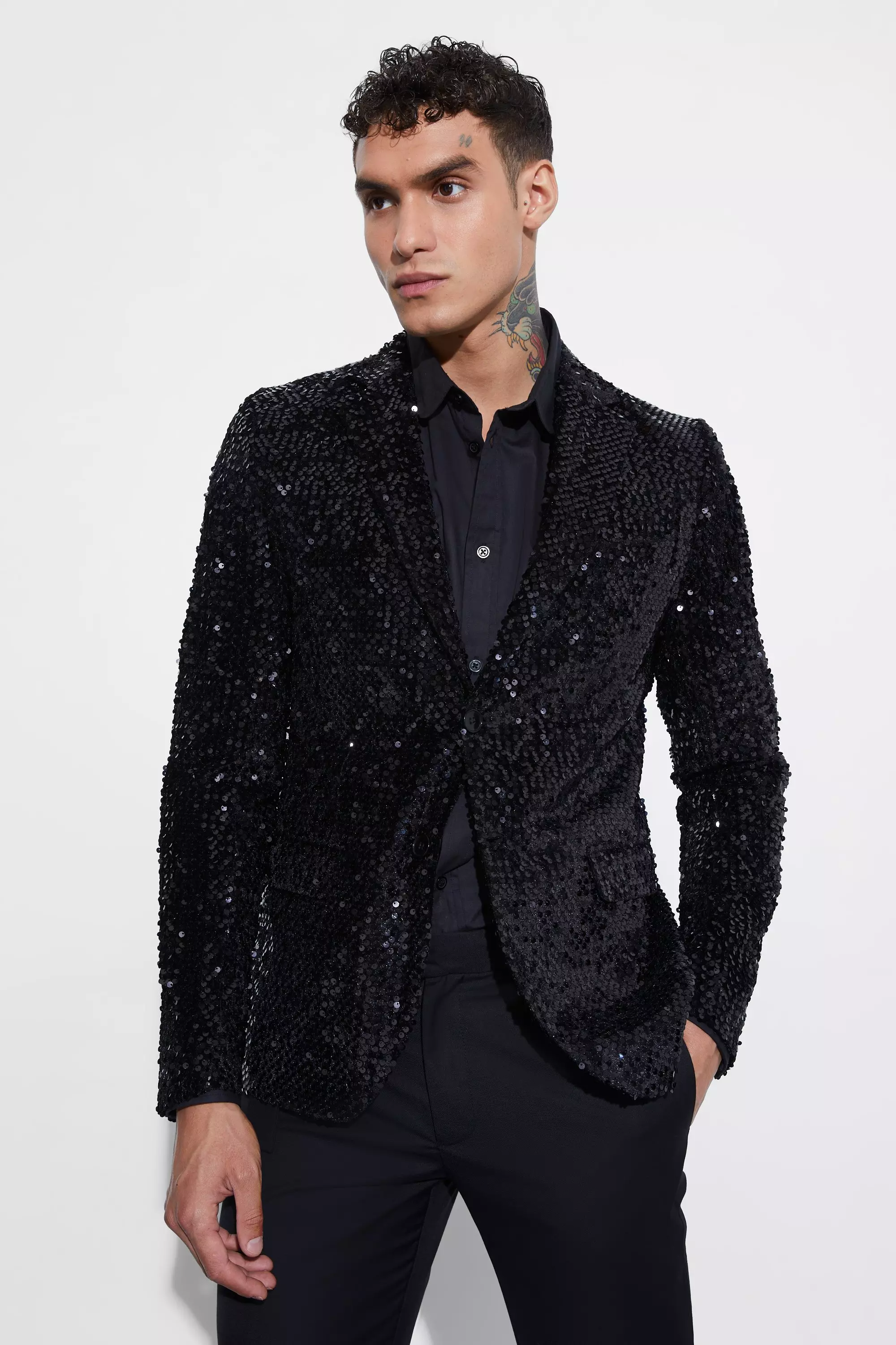 Glitter suit jacket