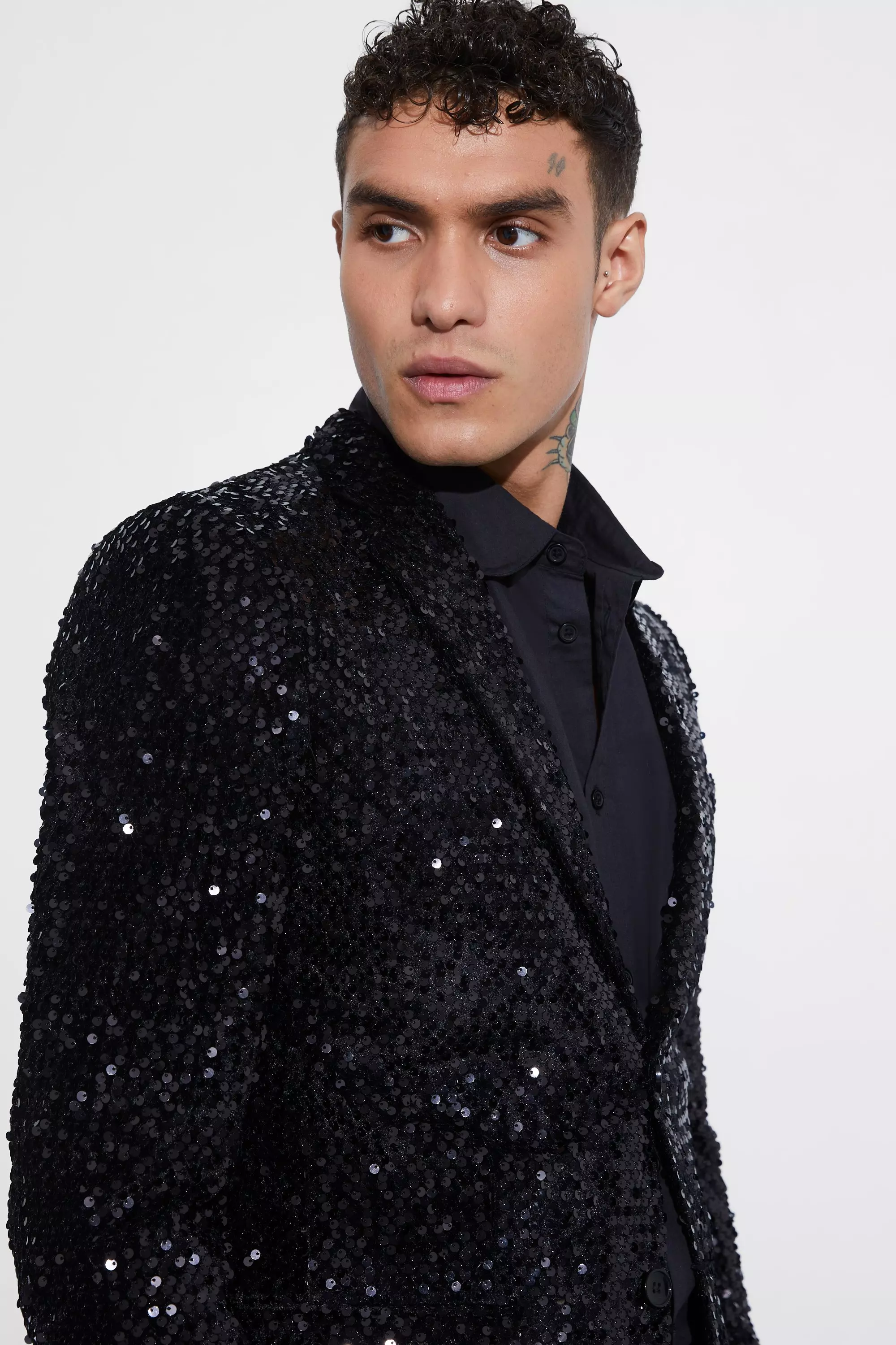 Sequin top suit jacket