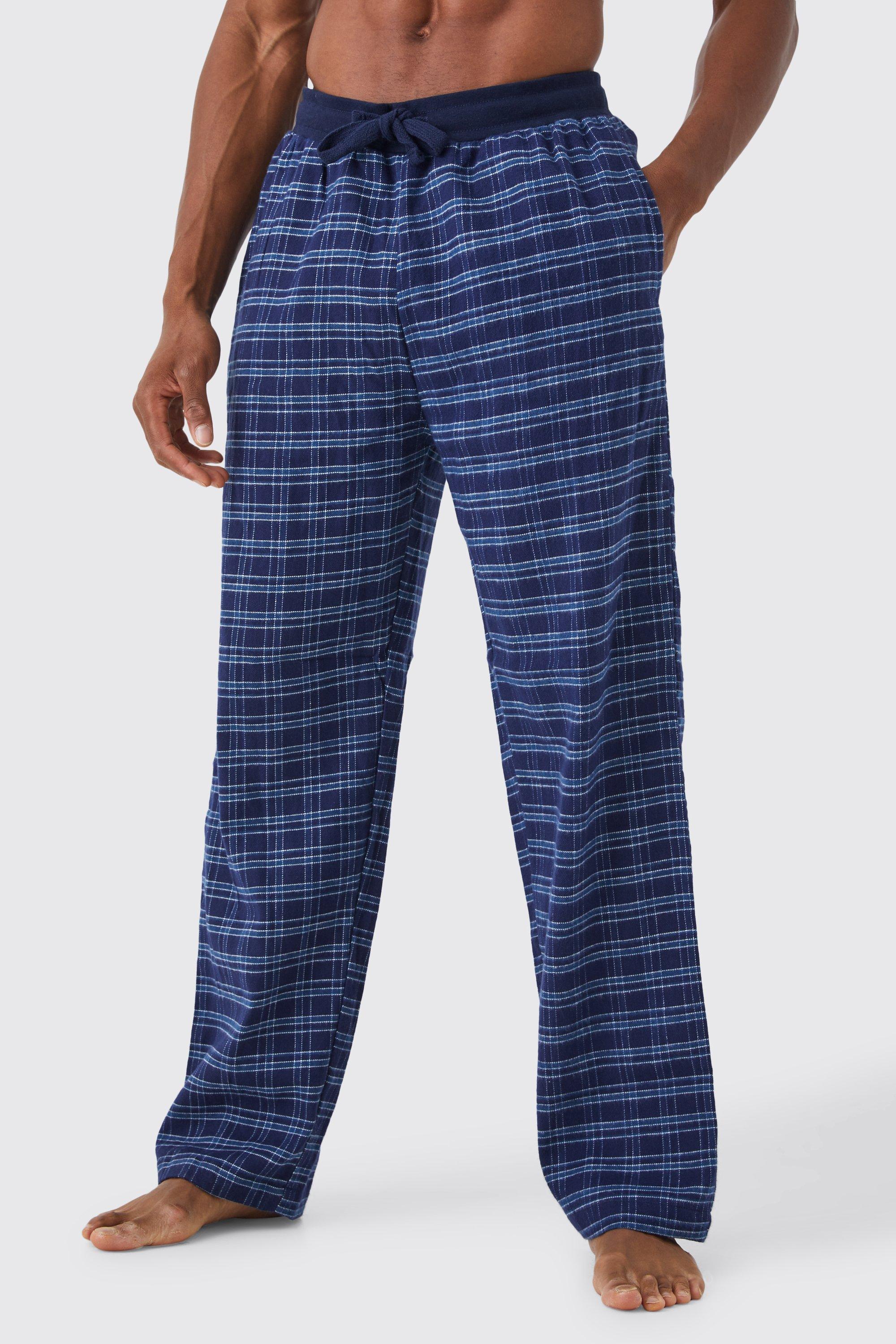 pantalon de pyjama à carreaux homme - bleu - s, bleu