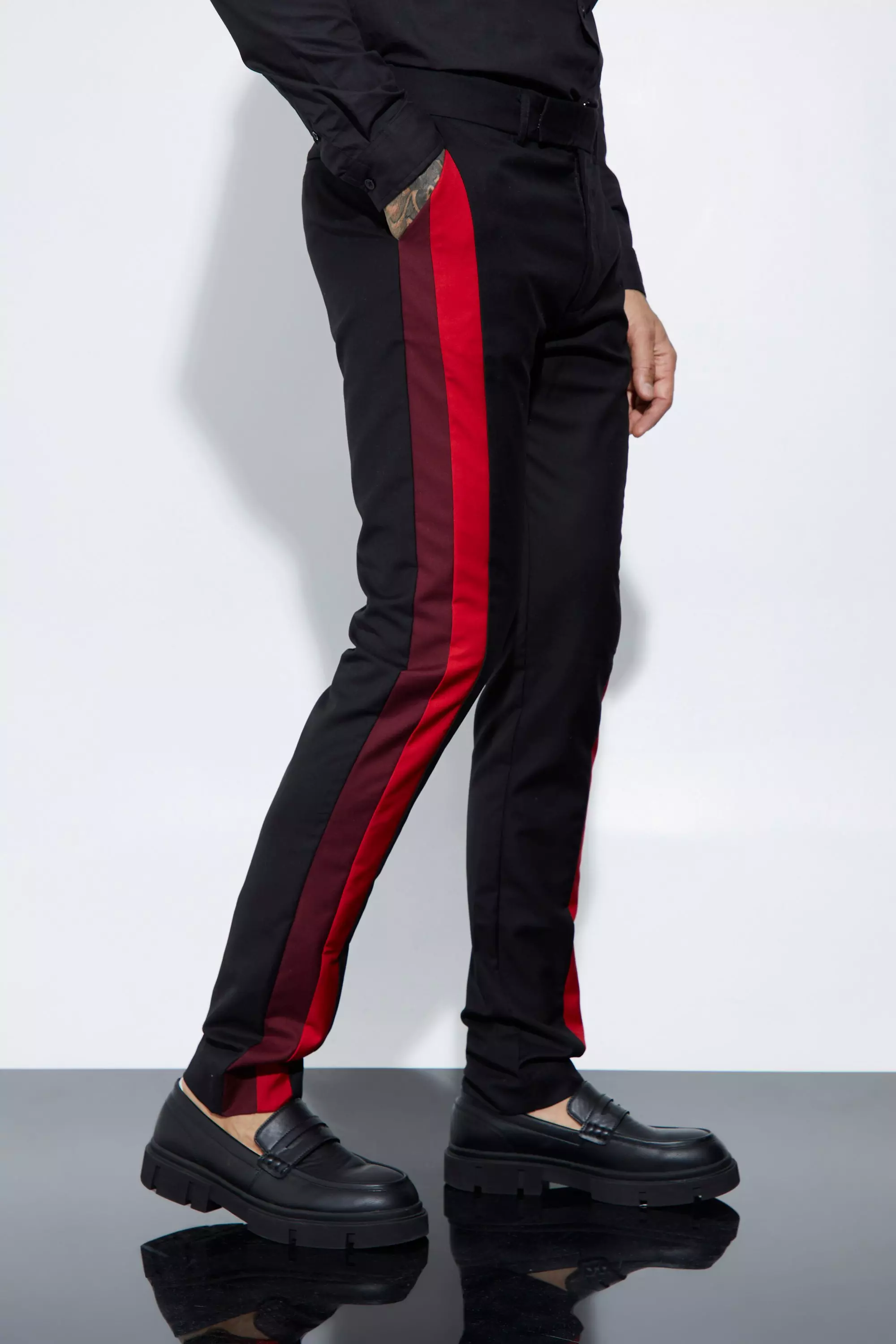 Tall best sale striped trousers