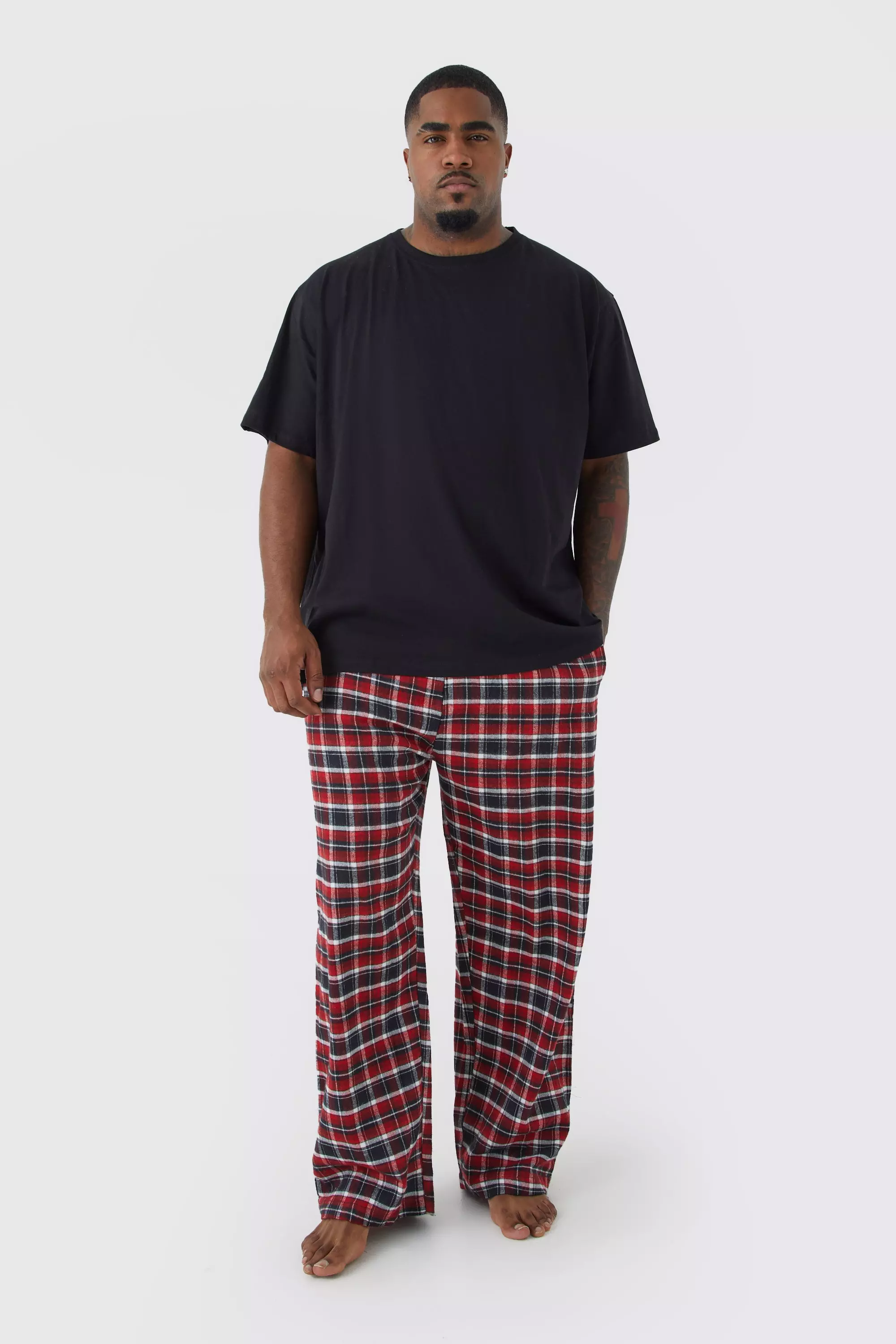 Checkered discount pyjama bottoms