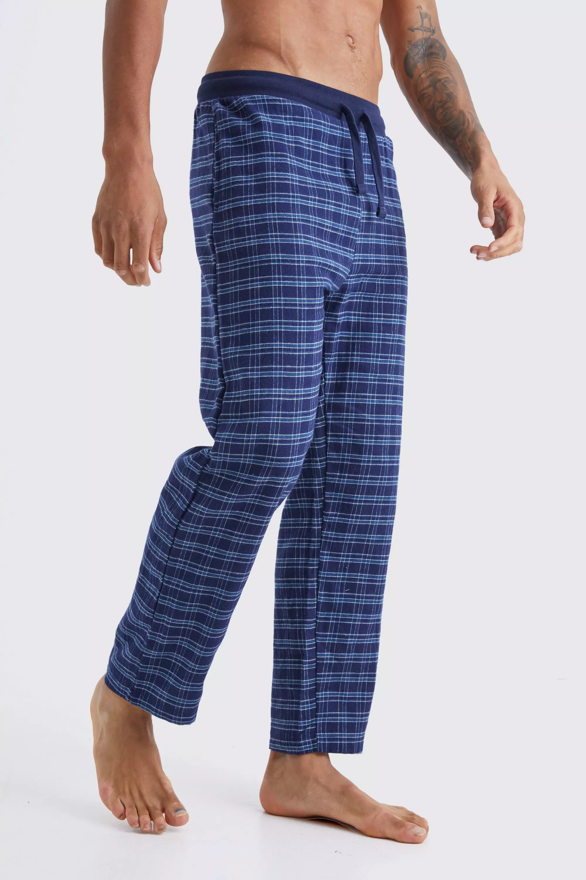 Mens long pyjama online bottoms