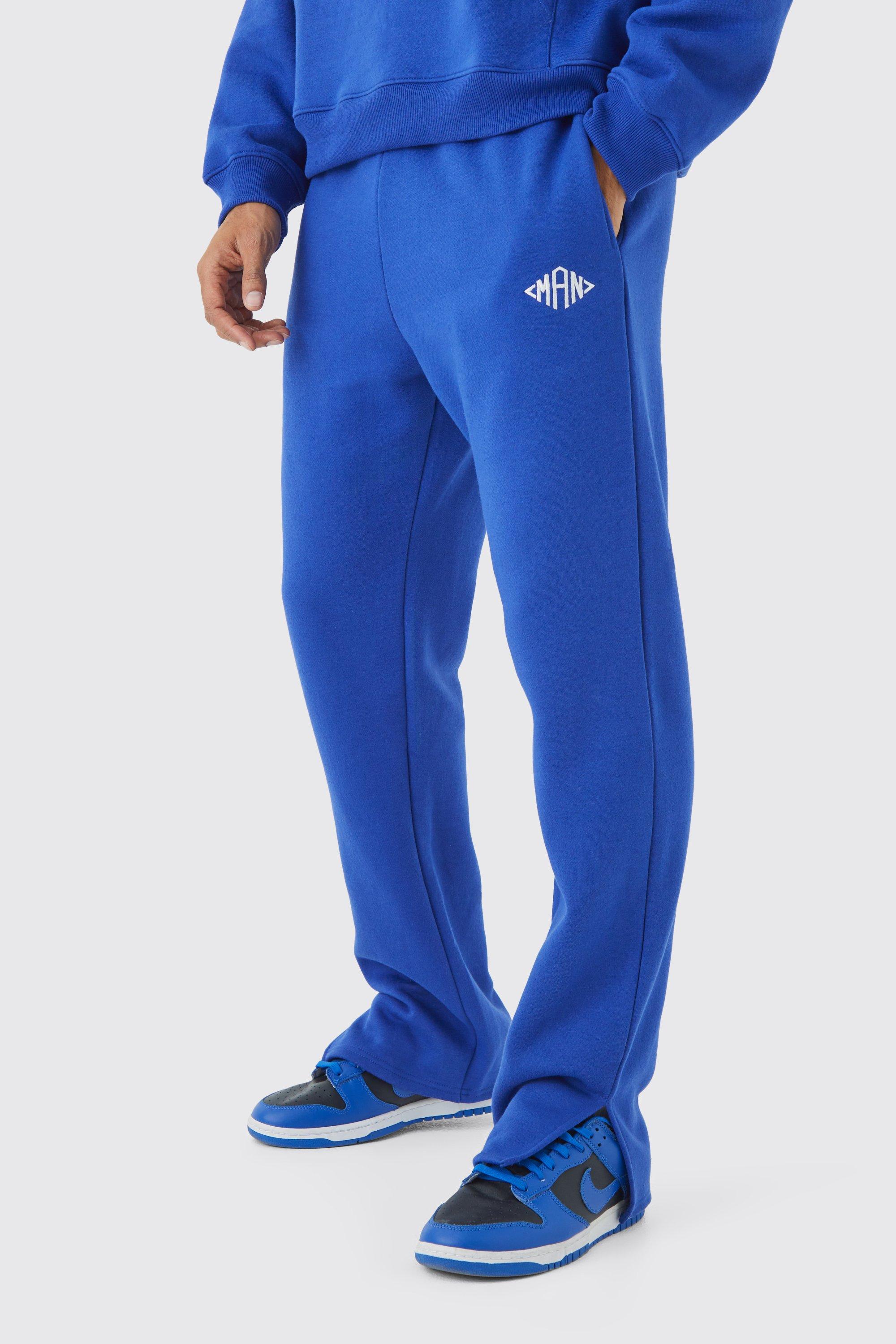Image of Pantaloni tuta Man Regular con spacco sul fondo, Azzurro
