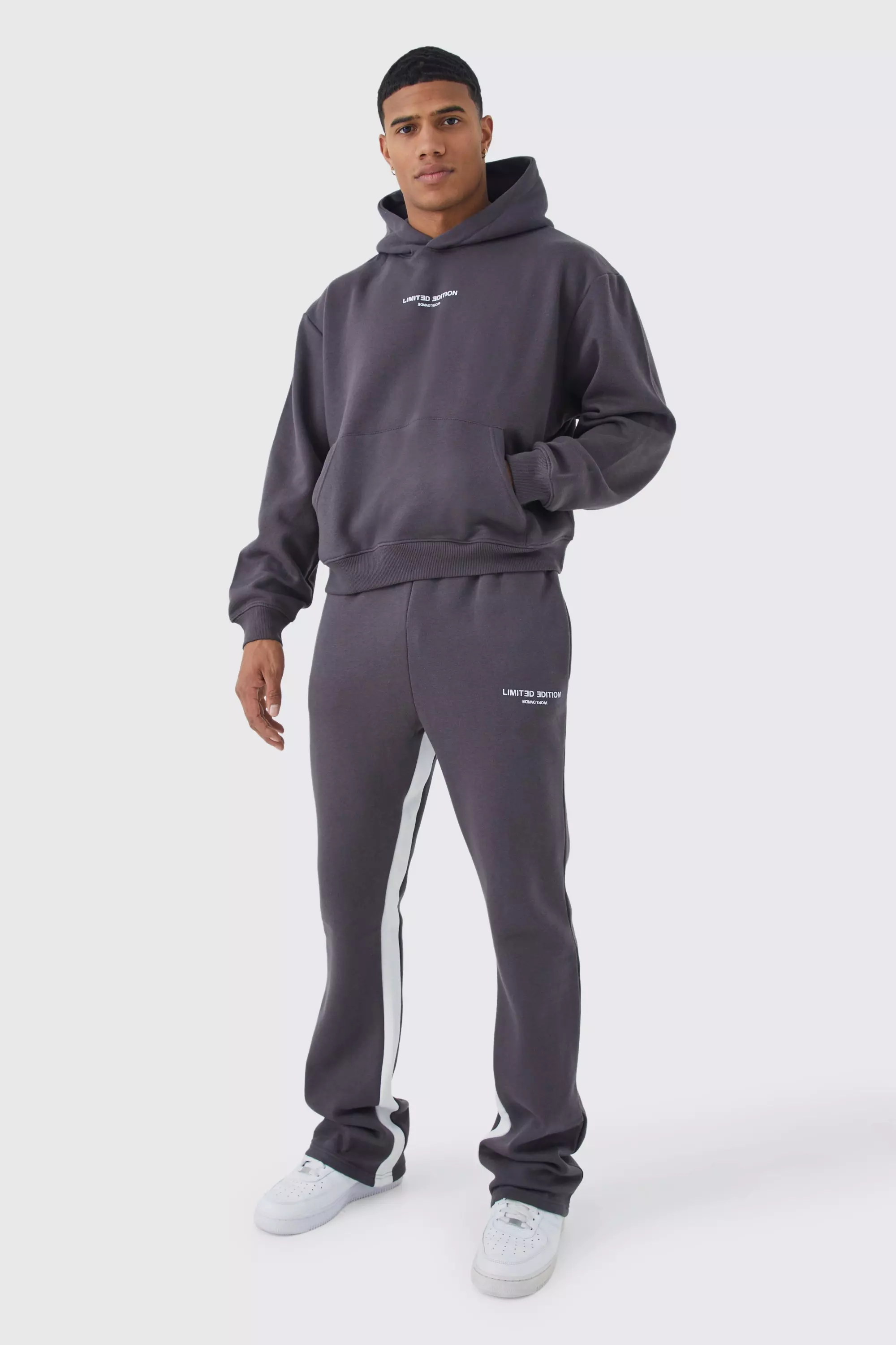 Boohooman hooded online tracksuit