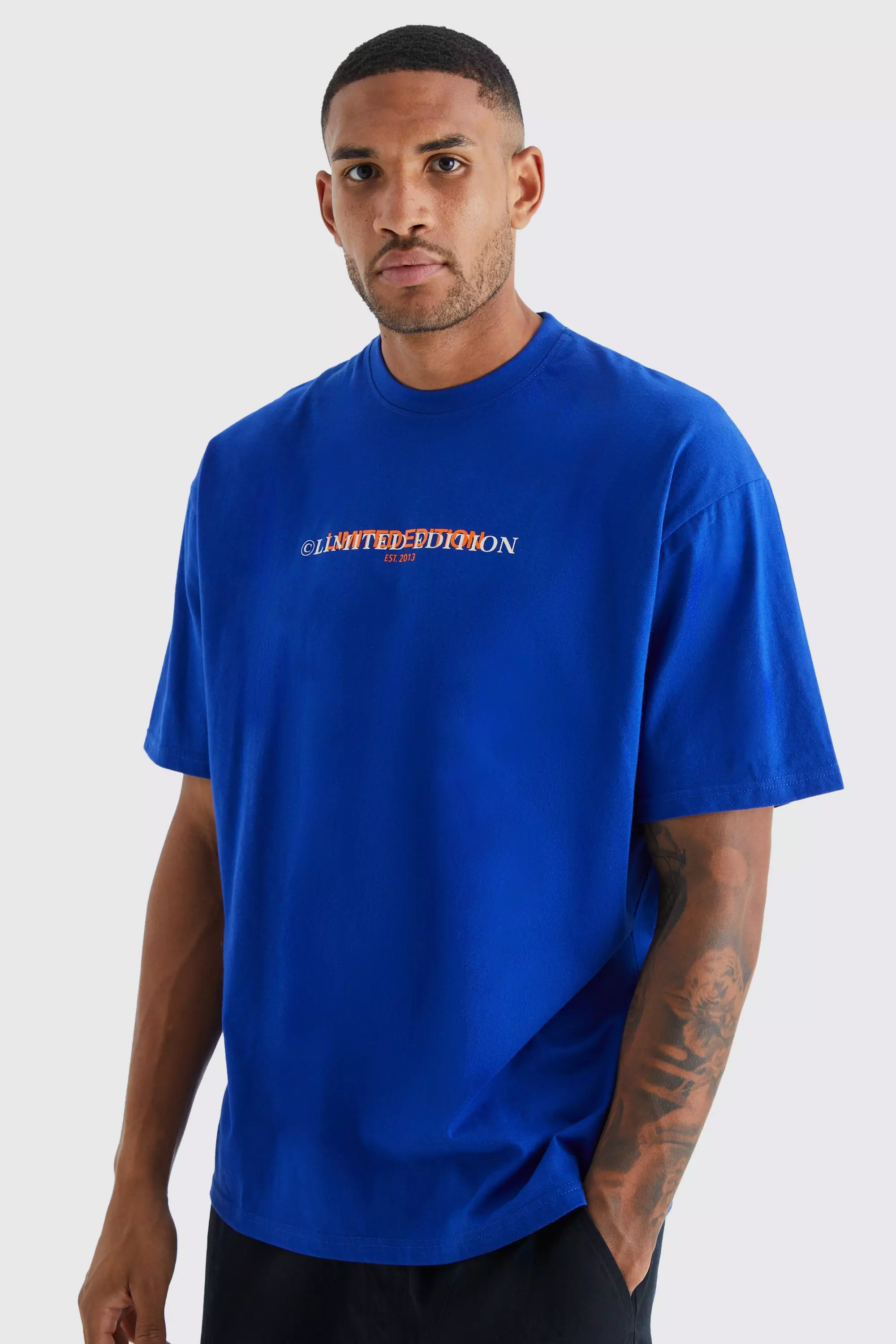 Tall T shirt oversize basique boohooMAN FR