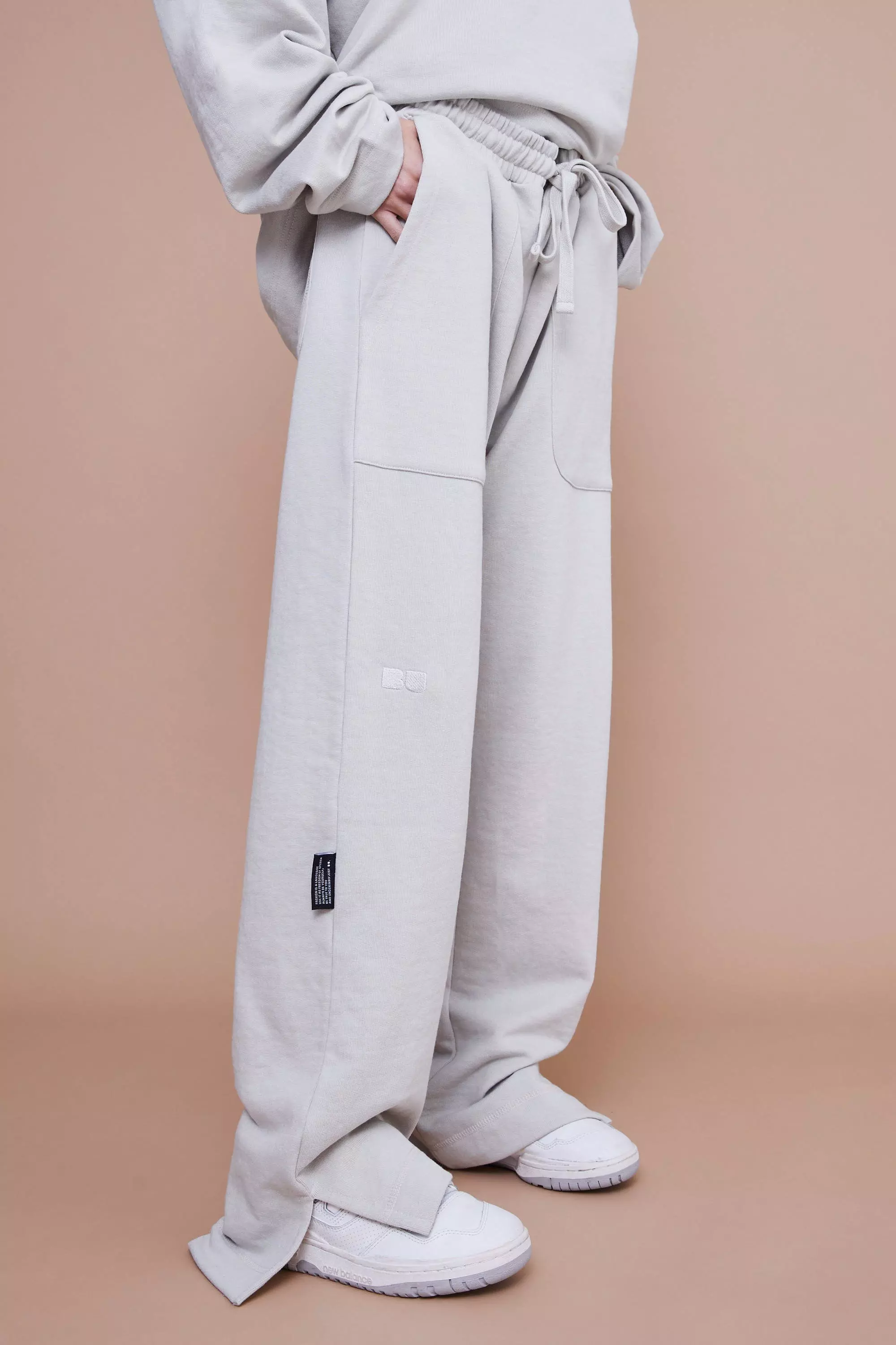 Relaxed Fit Split Hem Heavyweight Sweatpants