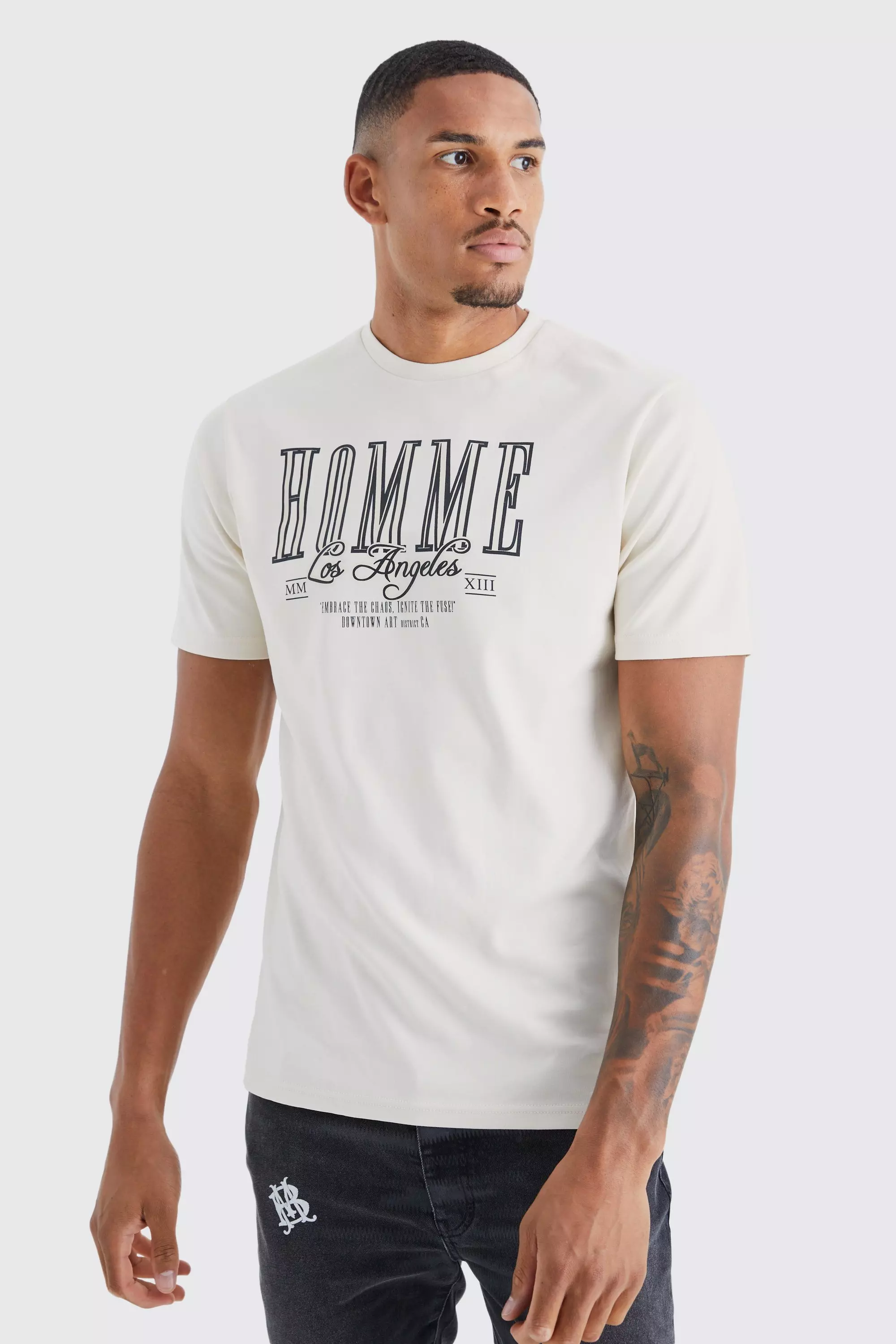 T shirt best sale slim homme