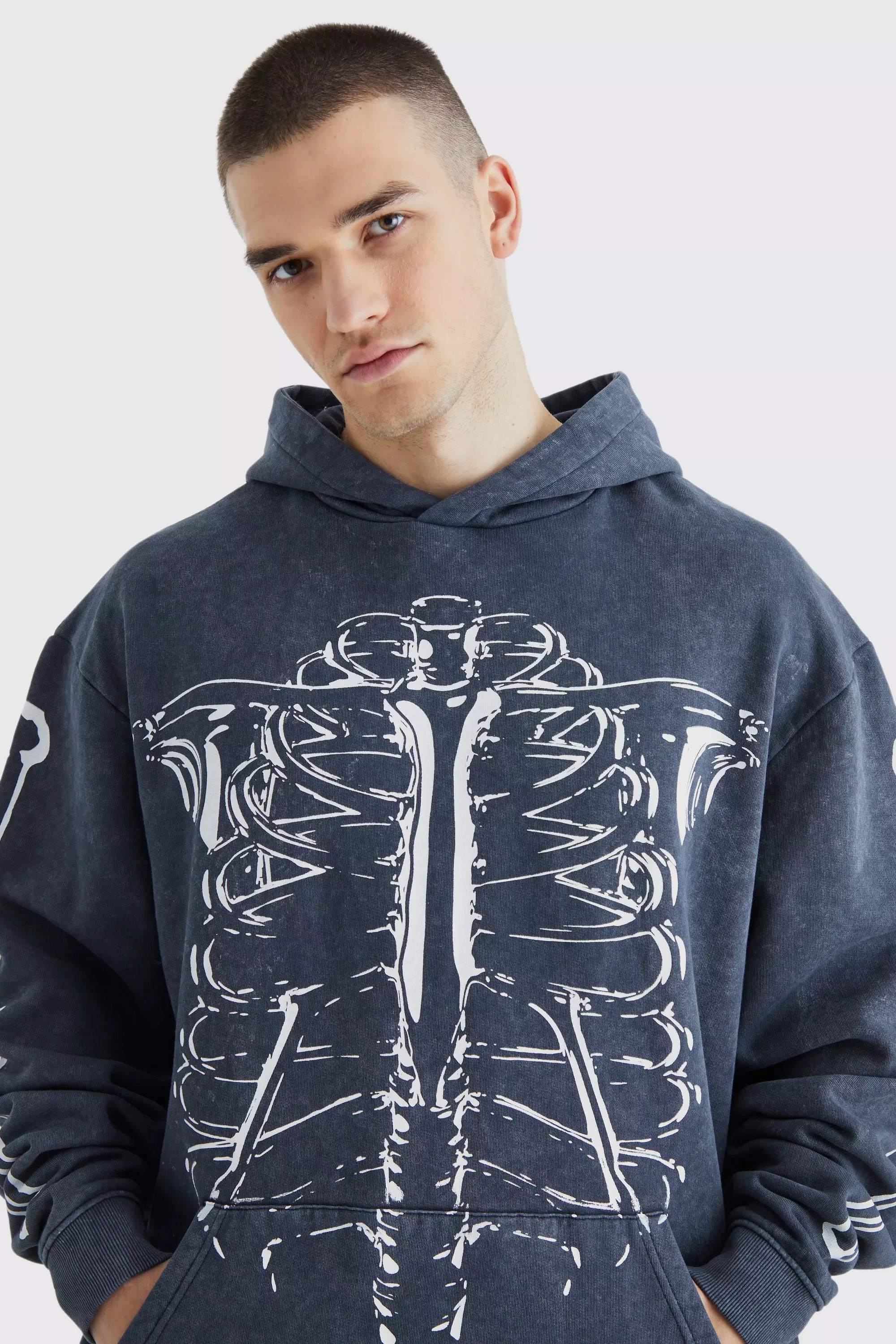 Mens best sale skeleton hoodie