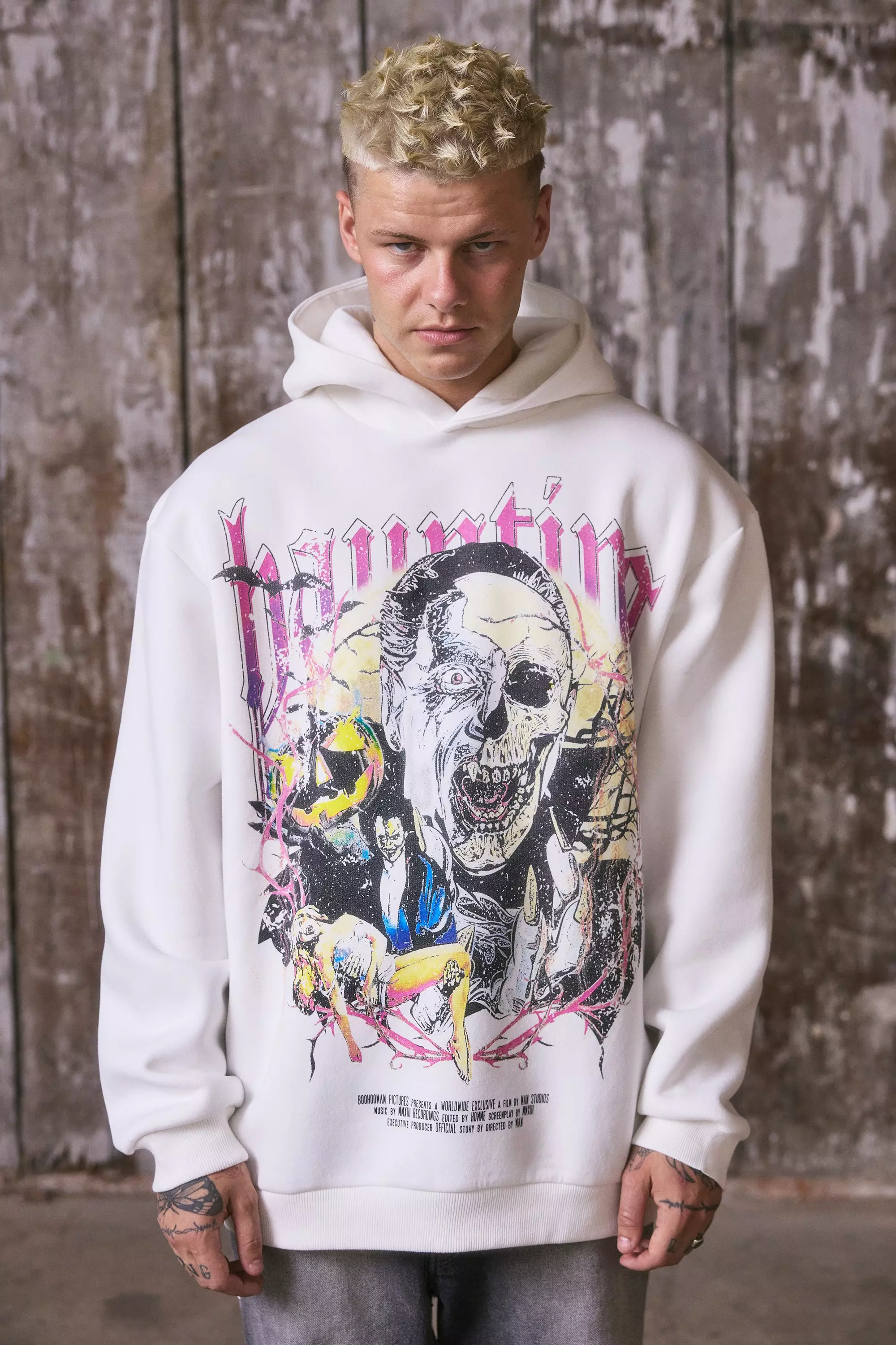 Oversized graphic hoodie sale