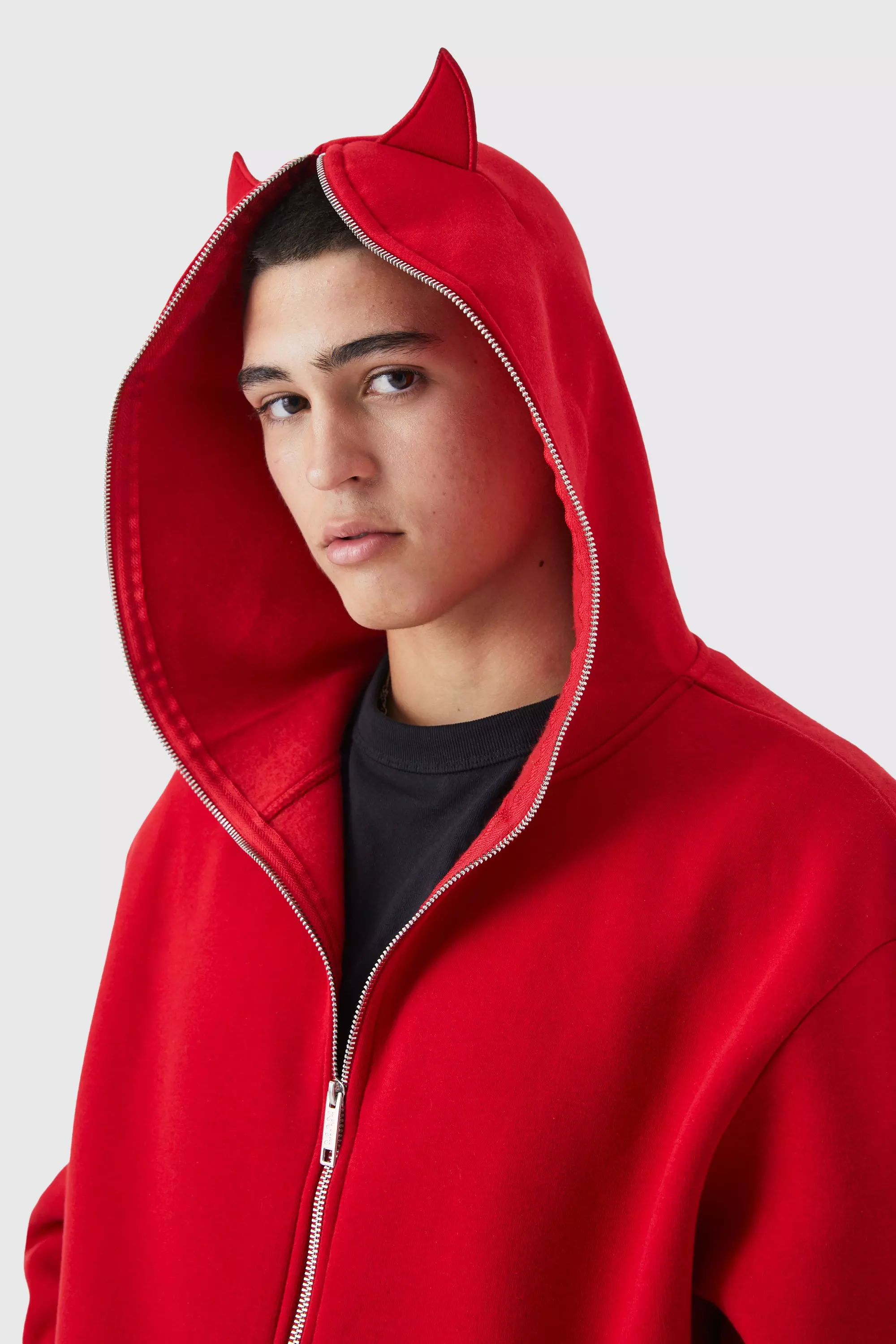 Oversized Devil Horn Hoodie