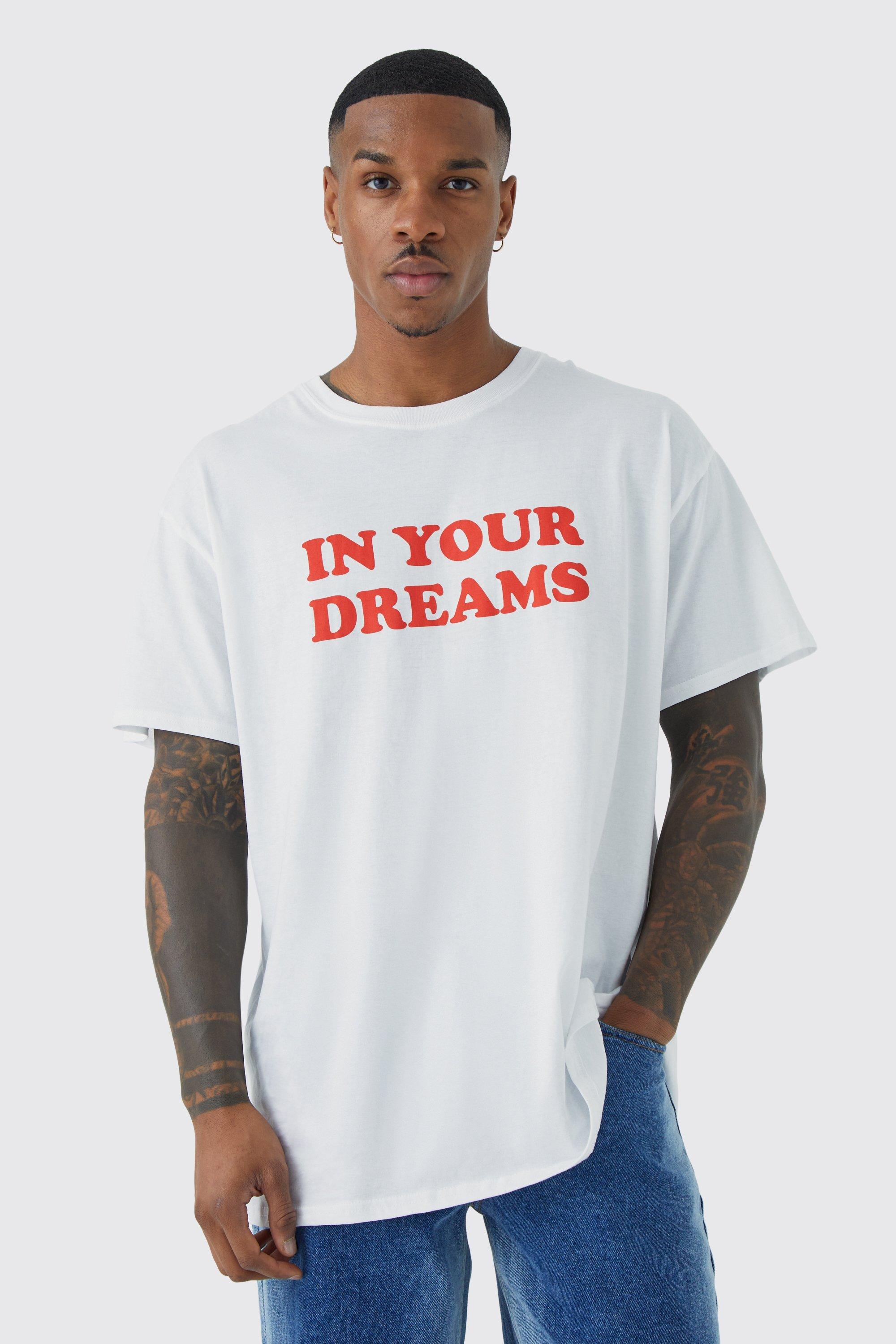 men's oversized student slogan t-shirt - white - s, white