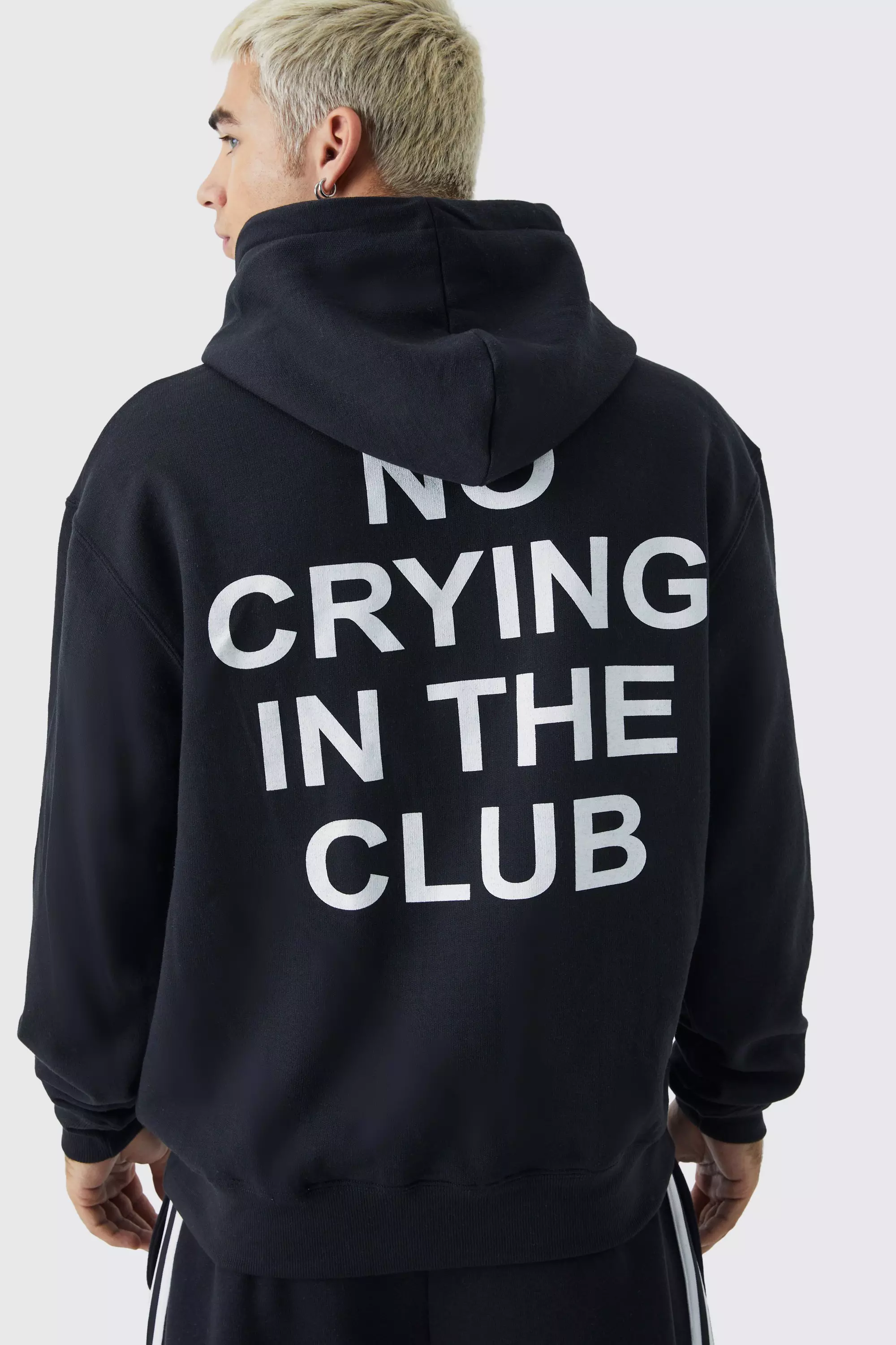 Oversized Student Slogan Hoodie | boohooMAN USA