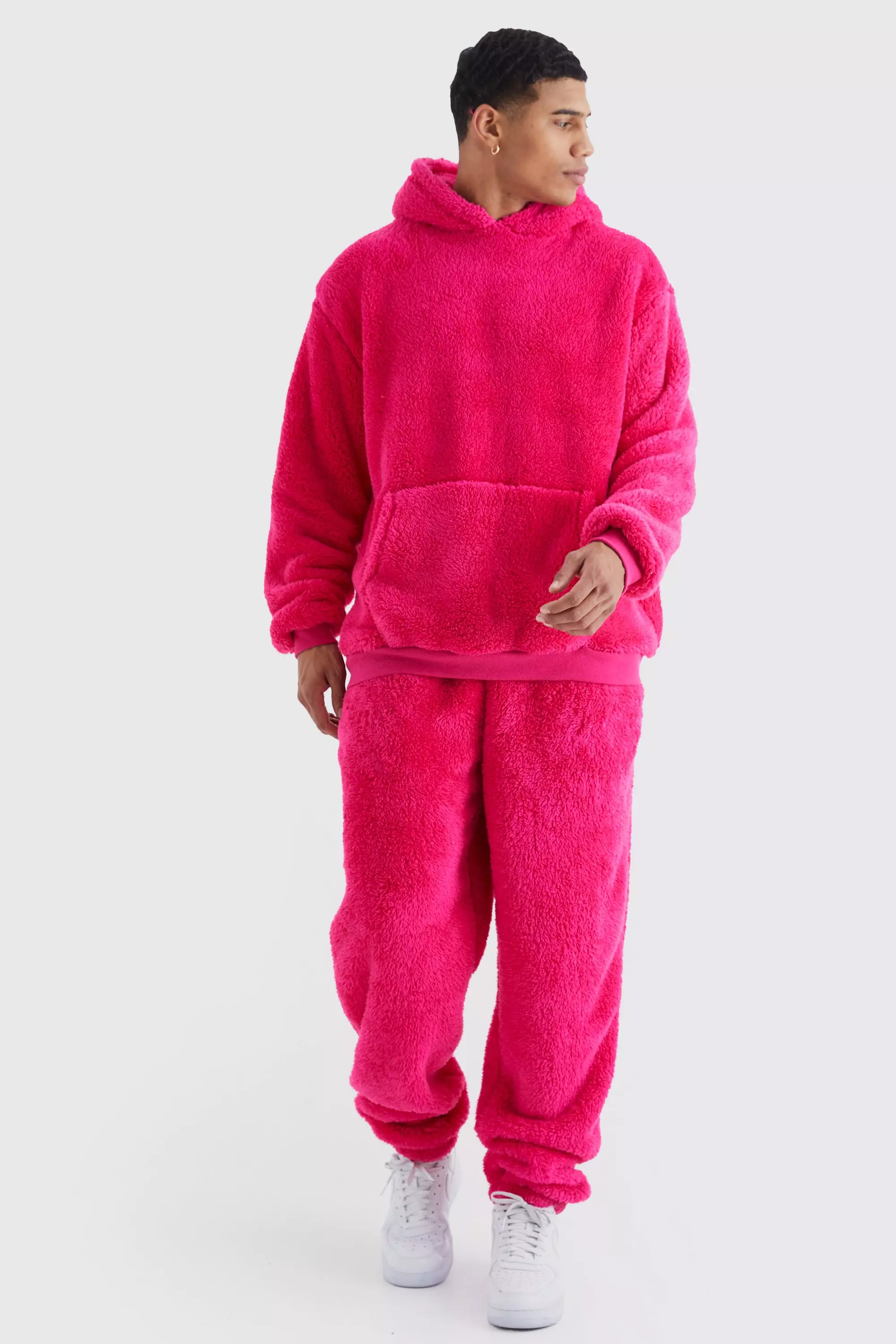 Pink store fluffy tracksuit