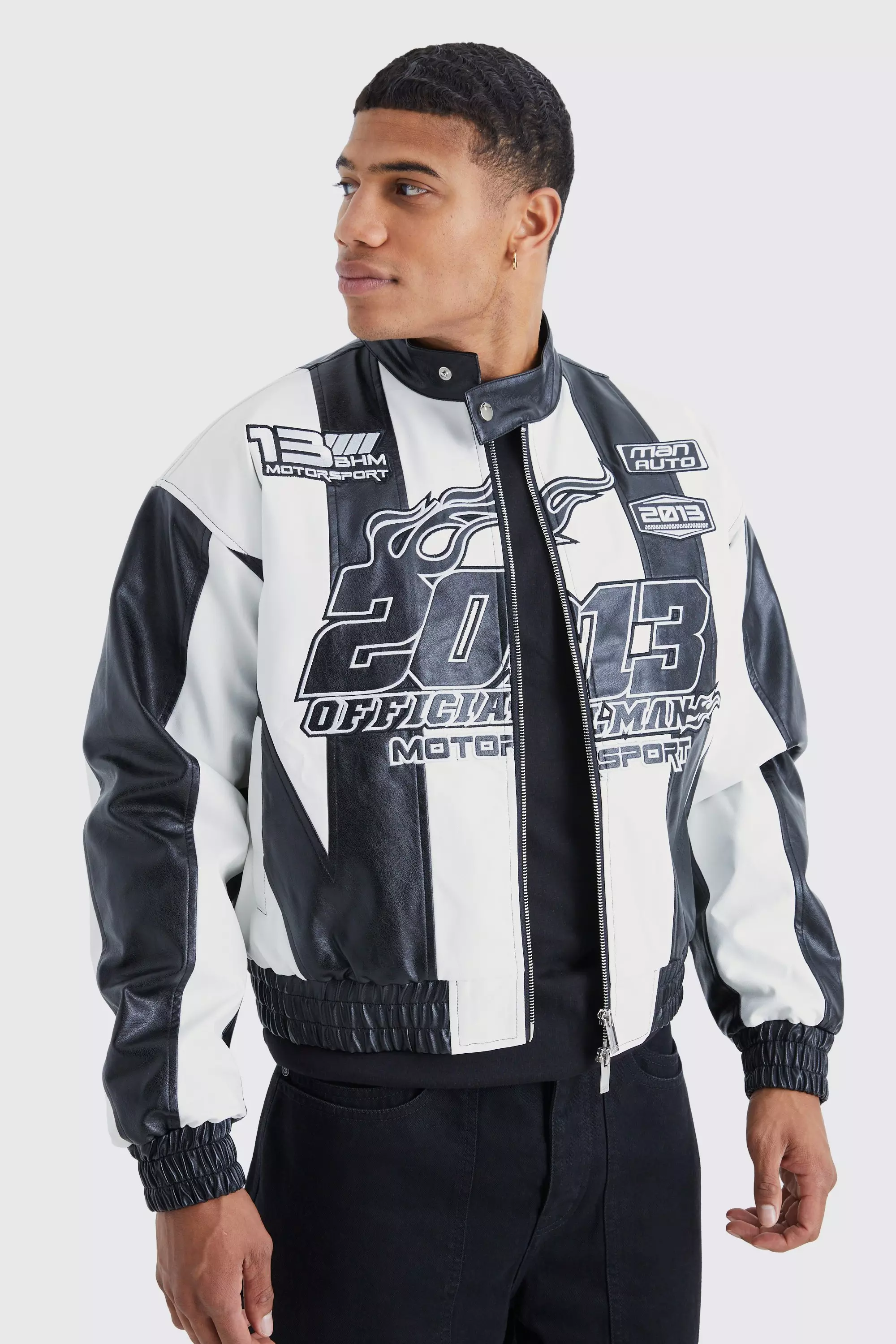 juemi Big Silhouette Moto Jacket - ライダースジャケット